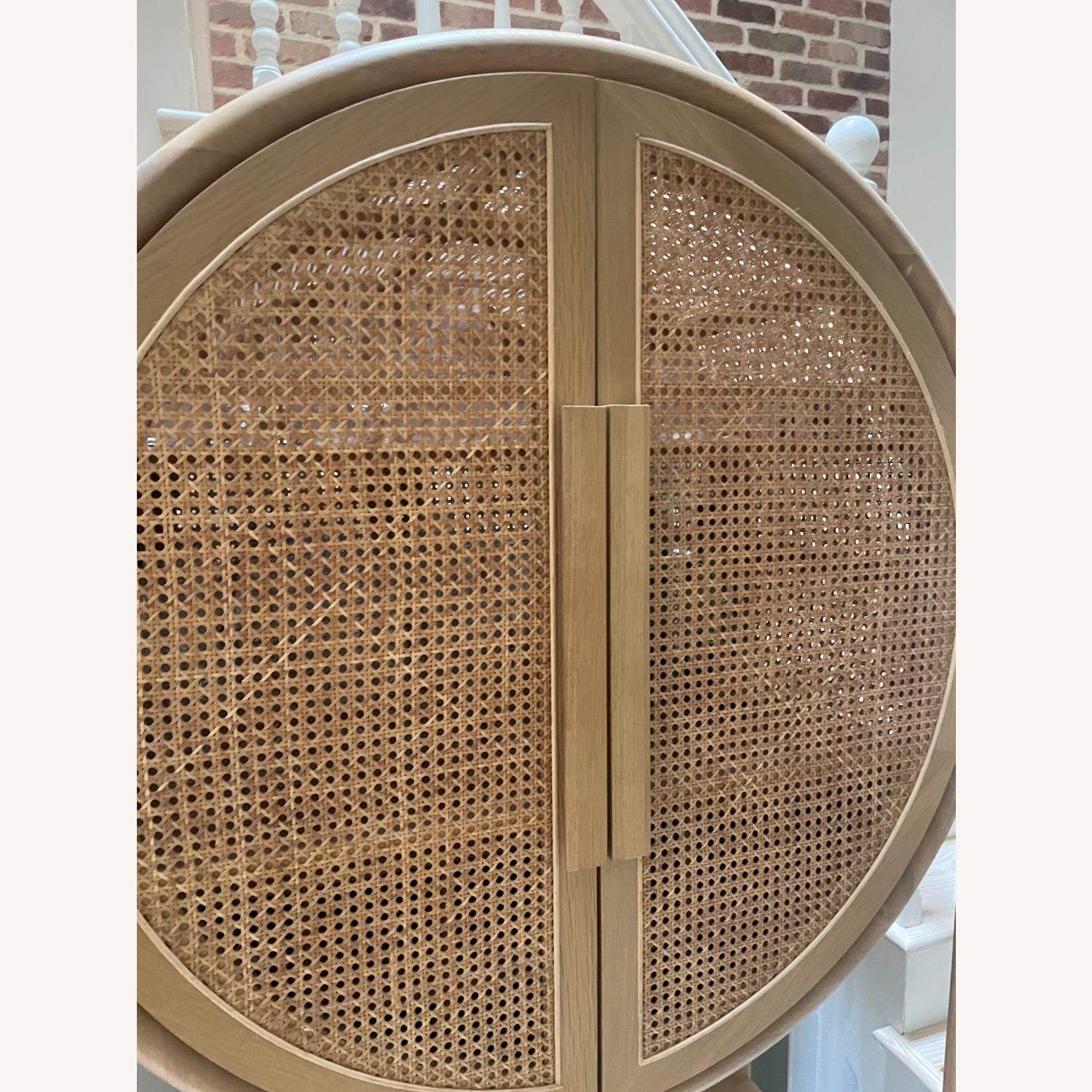 Crate & Barrel West 40" Cane Bar Cabinet - image-4