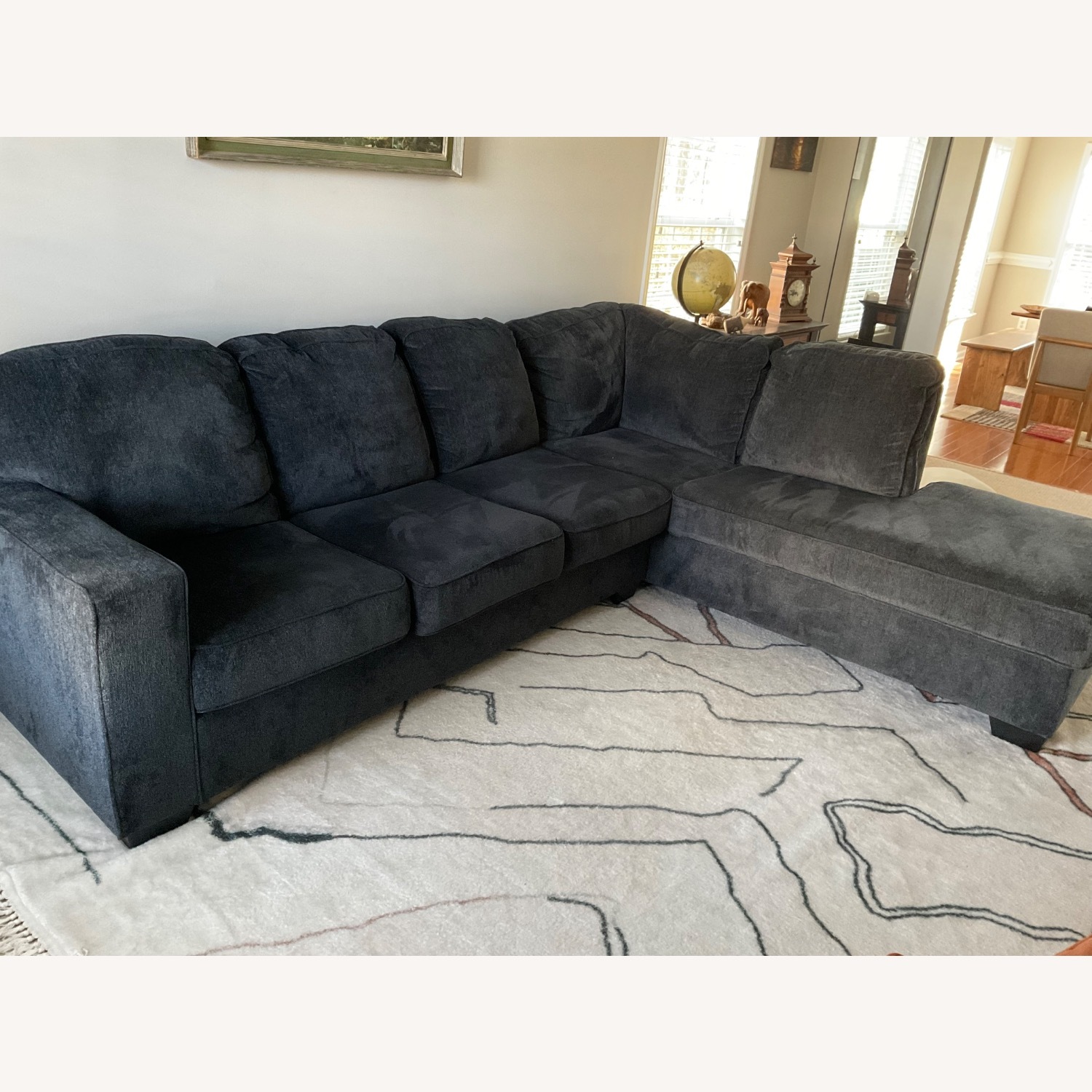 Ashley Furniture Aviemore Blue Fabric 2 Piece Sectional - image-3