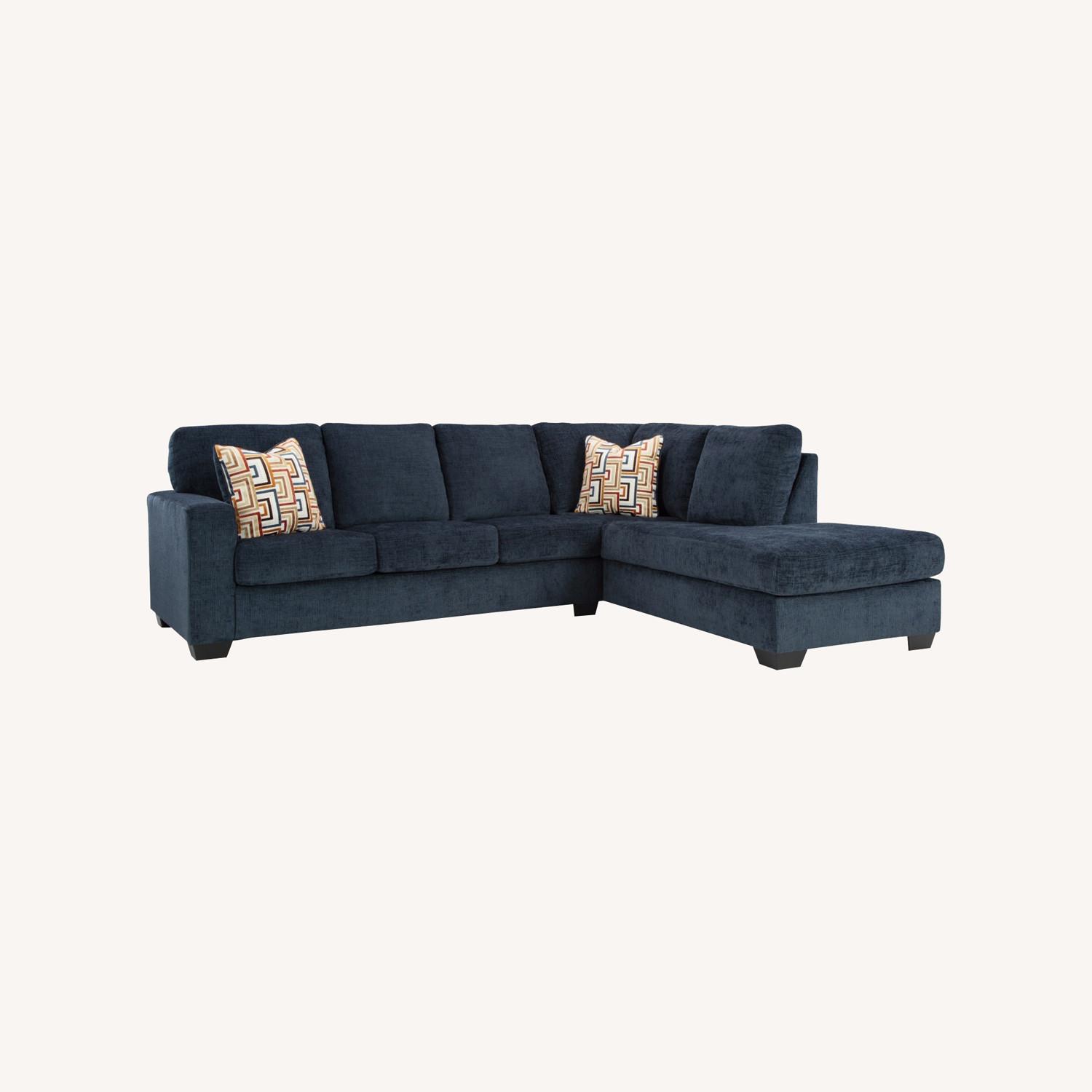 Ashley Furniture Aviemore Blue Fabric 2 Piece Sectional - image-0