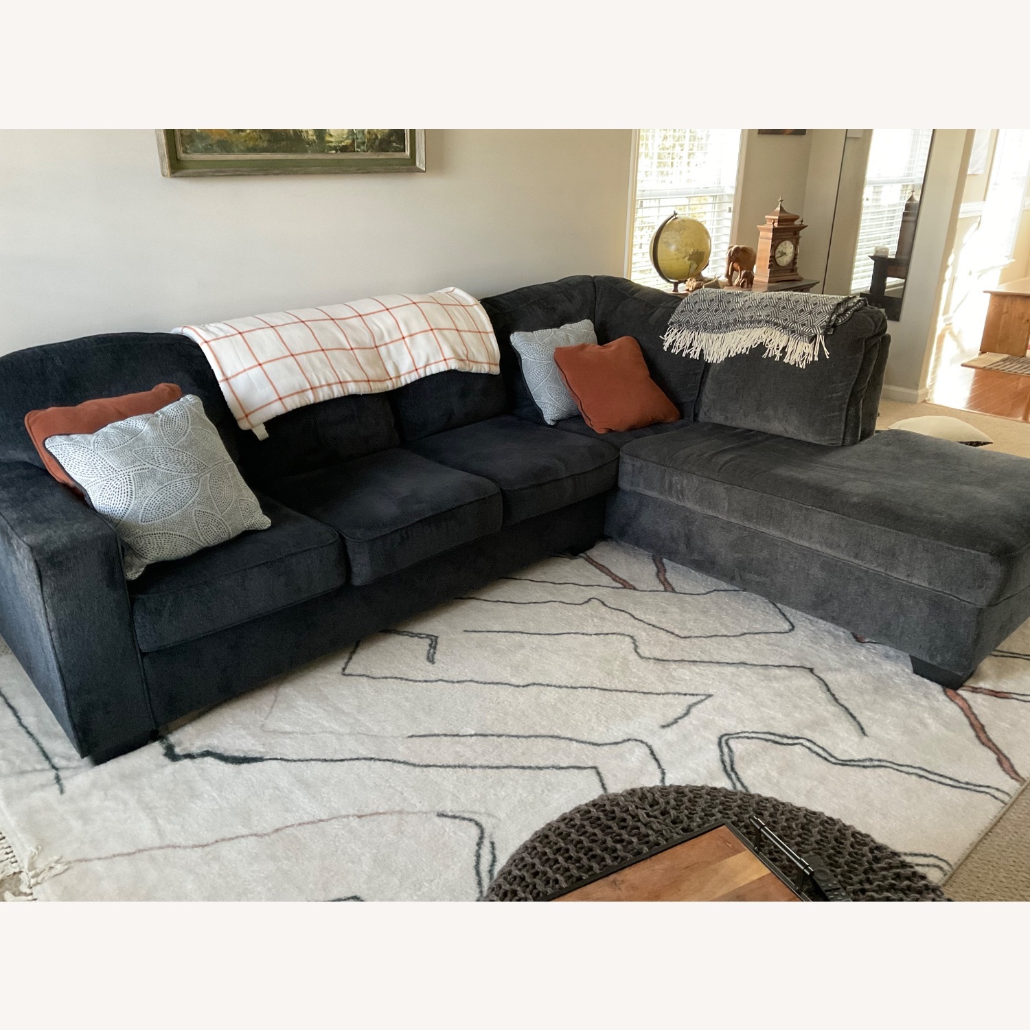 Ashley Furniture Aviemore Blue Fabric 2 Piece Sectional - image-7