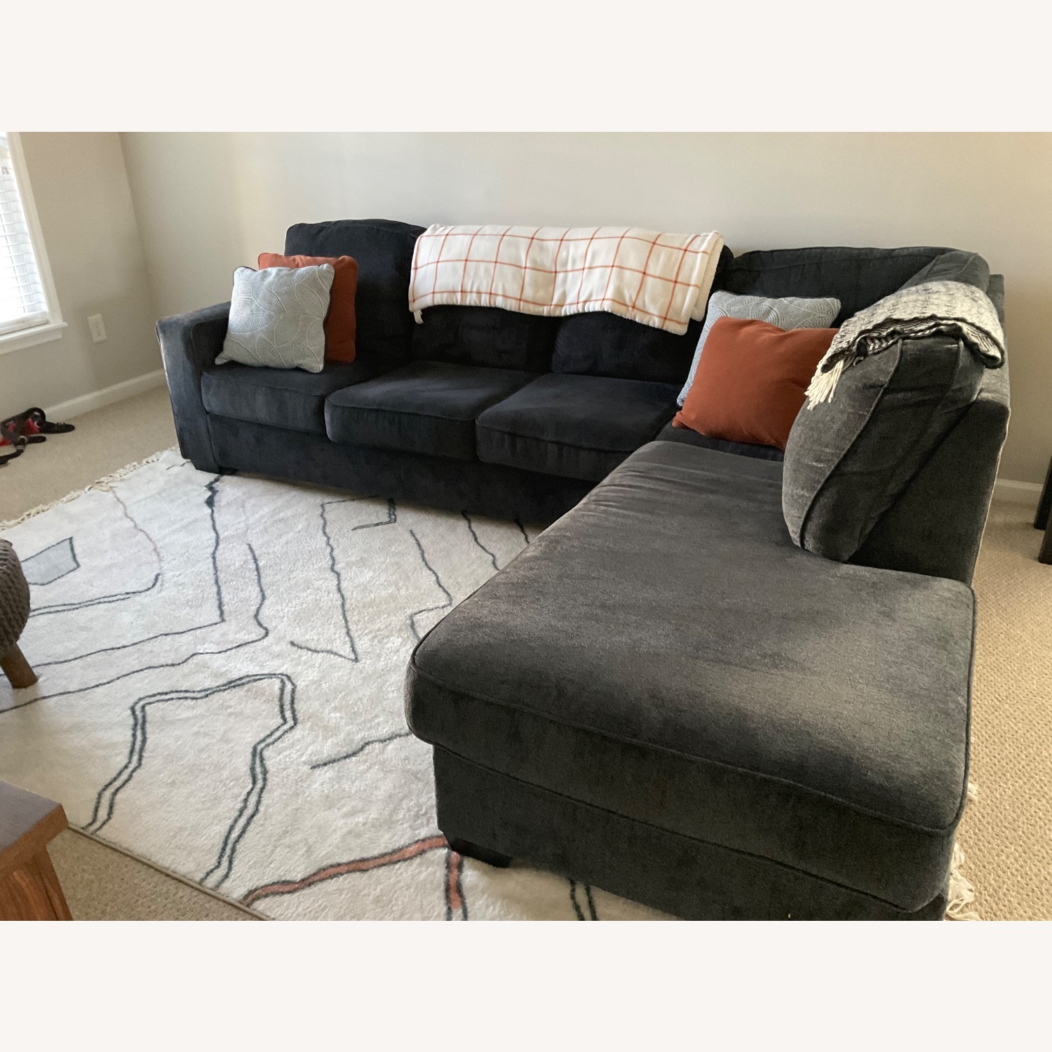 Ashley Furniture Aviemore Blue Fabric 2 Piece Sectional - image-5