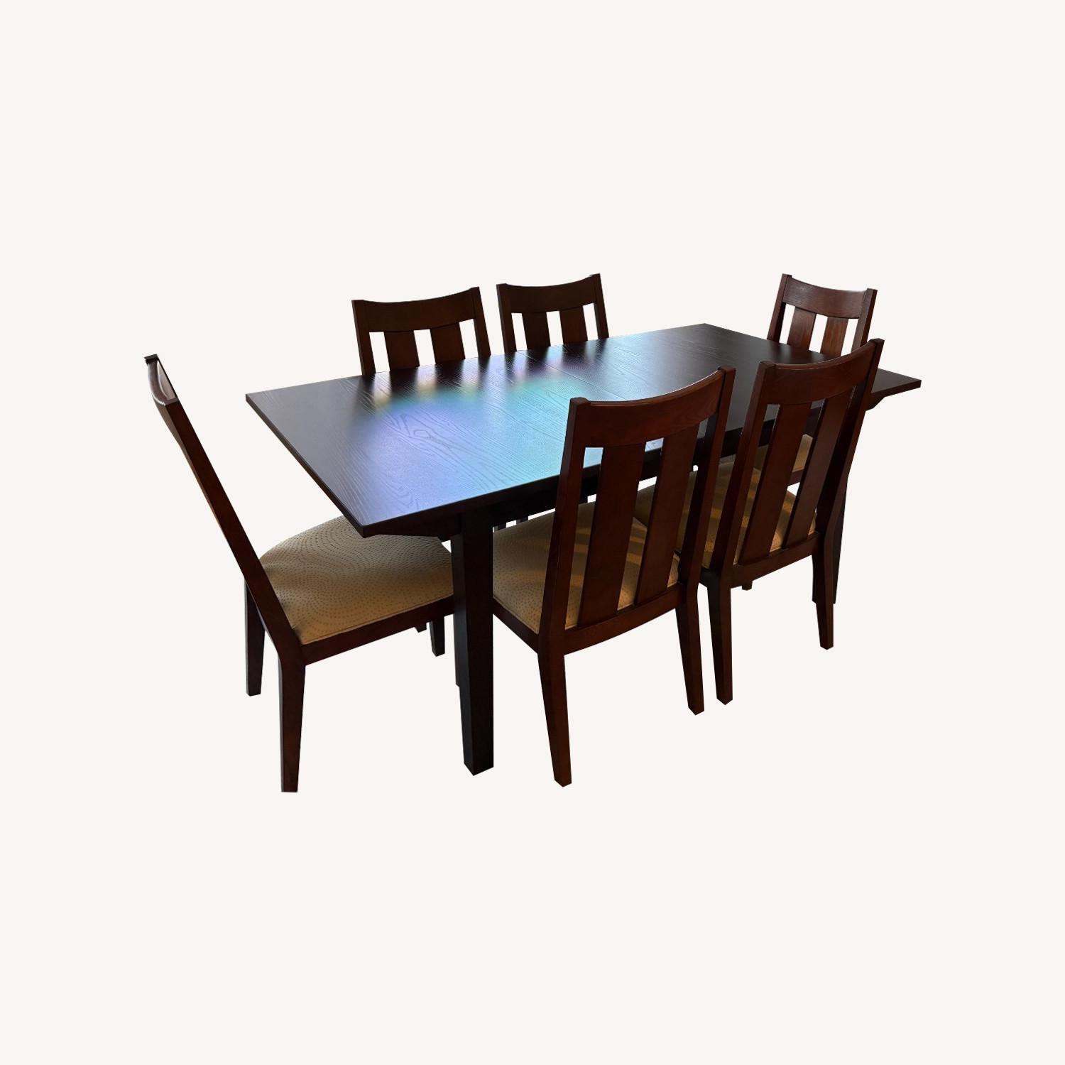 Ethan Allen Horizons Dark Brown Wood Dining Table - image-0