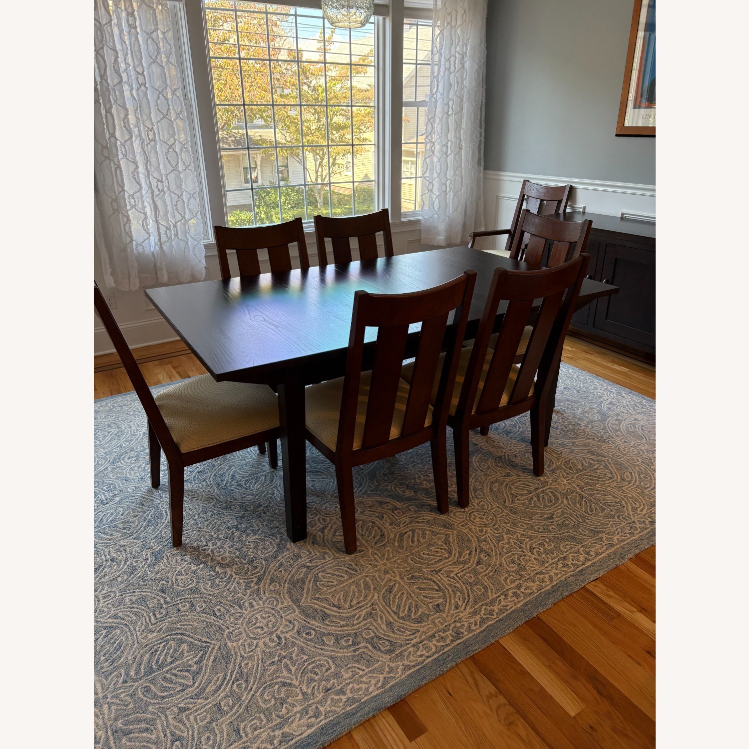 Ethan Allen Horizons Dark Brown Wood Dining Table - image-1