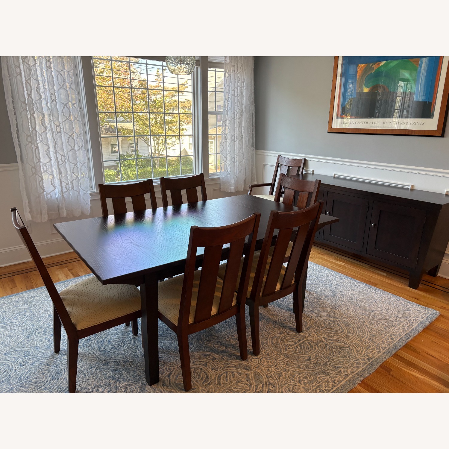 Ethan Allen Horizons Dark Brown Wood Dining Table - image-3