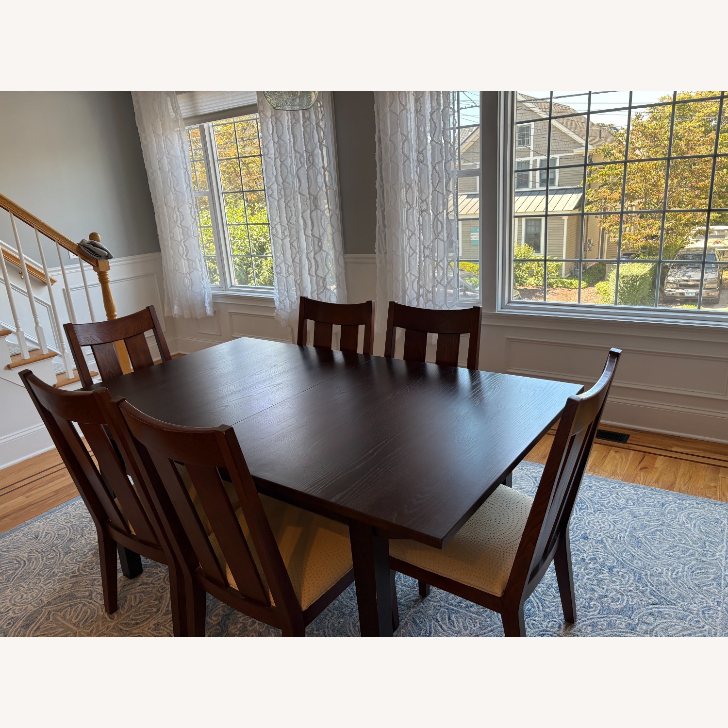 Ethan Allen Horizons Dark Brown Wood Dining Table - image-2