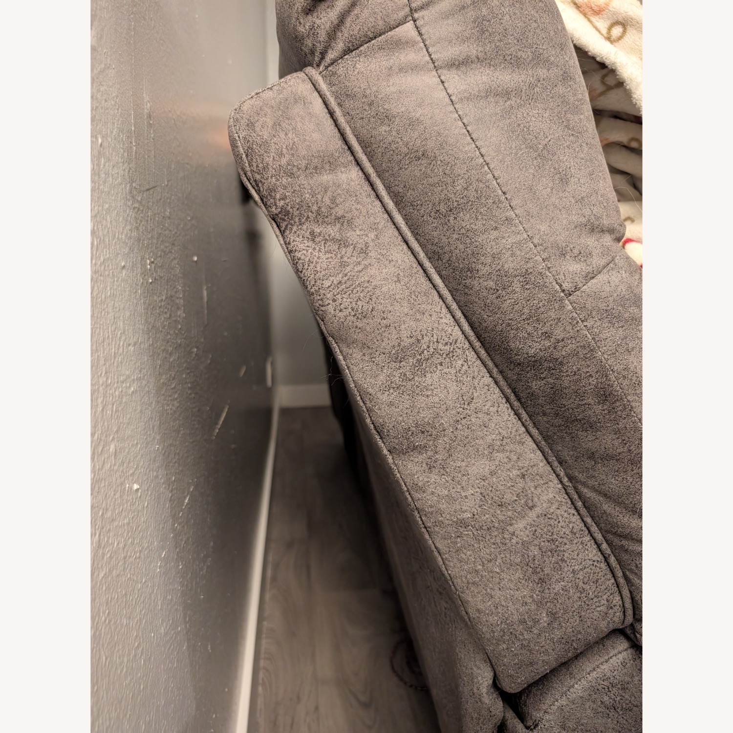 Dark Gray Microsuede 2 Seater Sofa - image-3