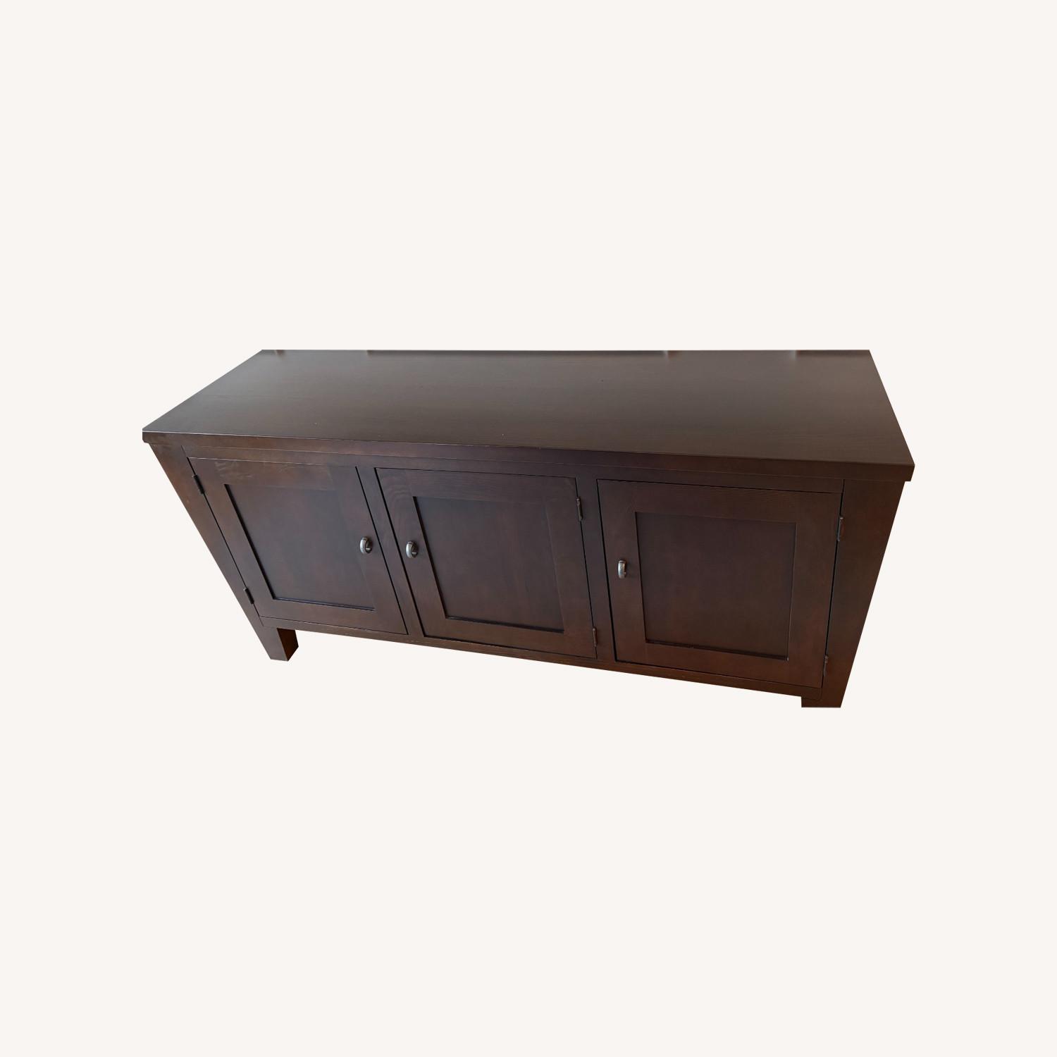 Ethan Allen Horizons Dark Brown Wood Sideboard - image-0