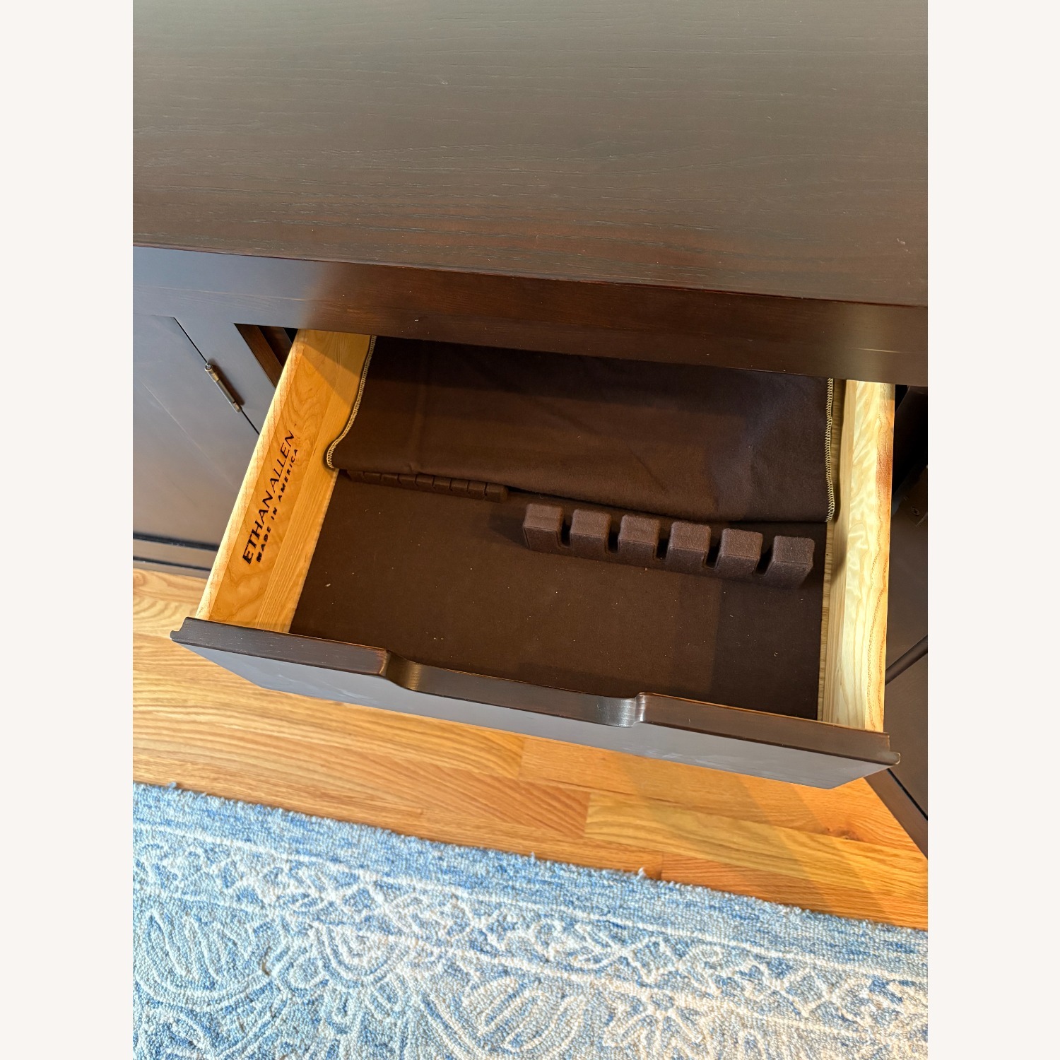 Ethan Allen Horizons Dark Brown Wood Sideboard - image-3