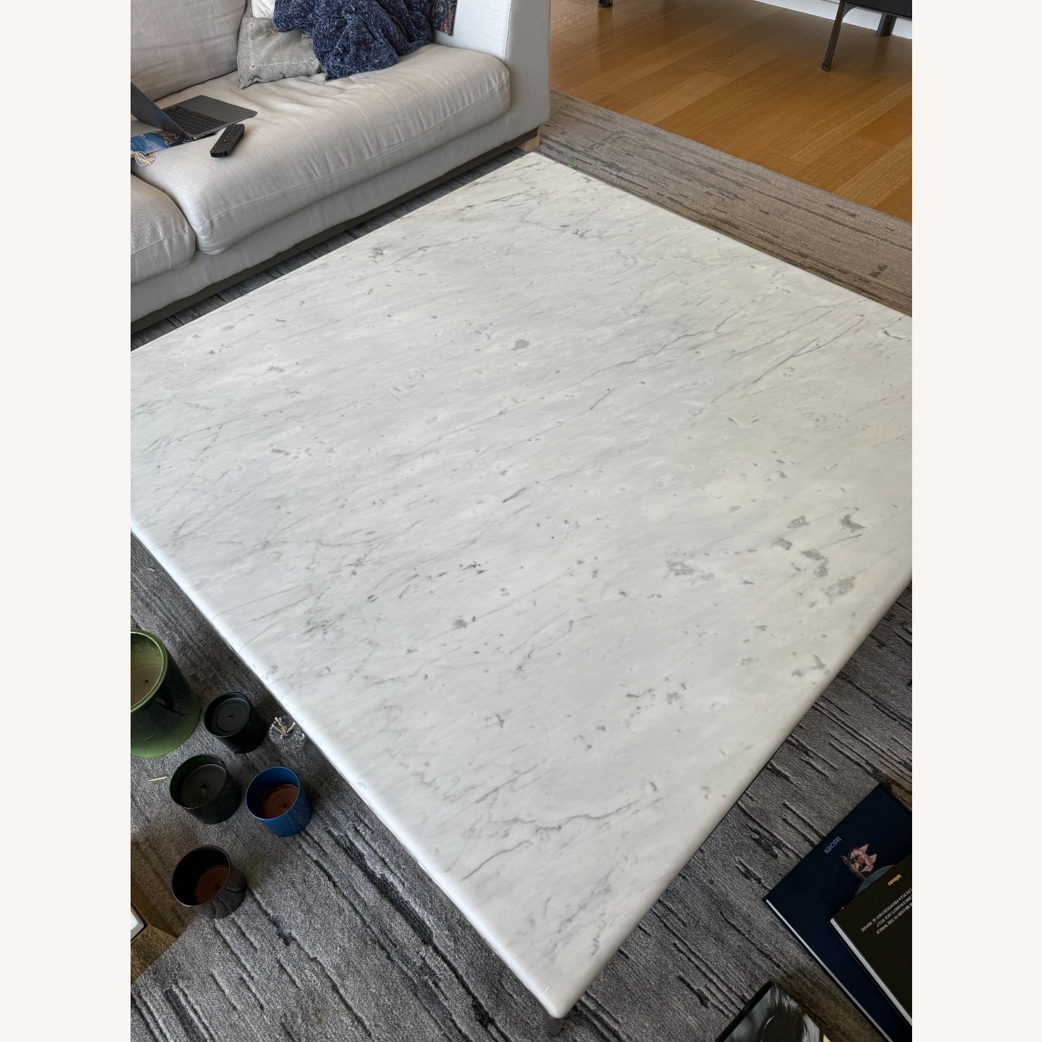 RH Thaddeus Marble Coffee Table - image-1