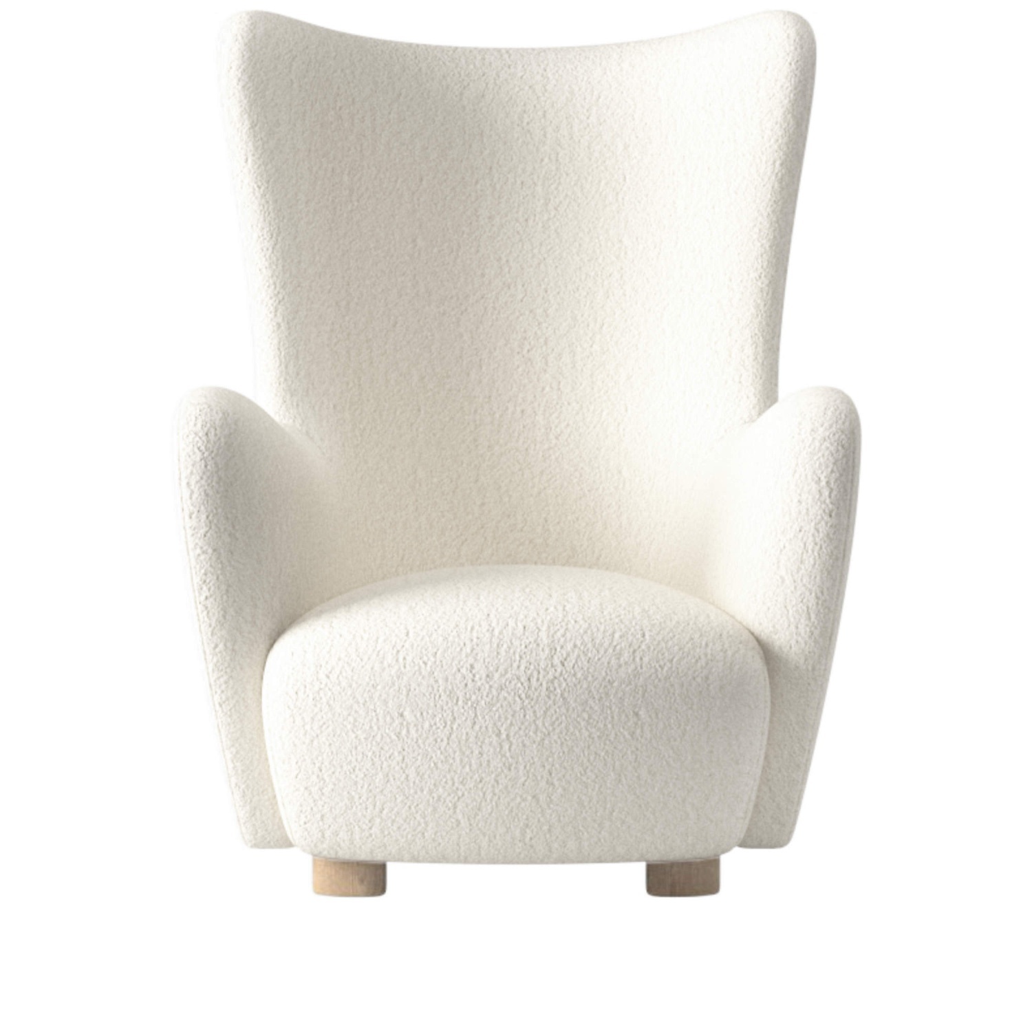 CB2 Boucle Accent Chair + Ottoman - image-5