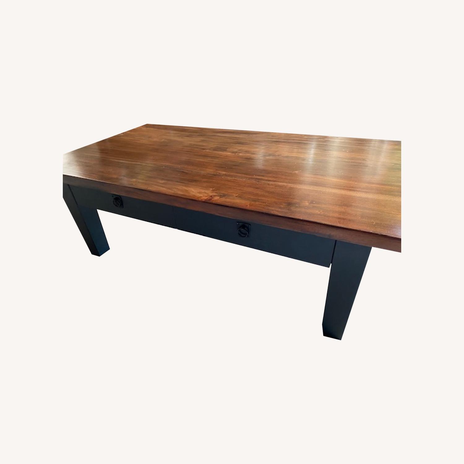 Light Brown Wood Coffee Table - image-0
