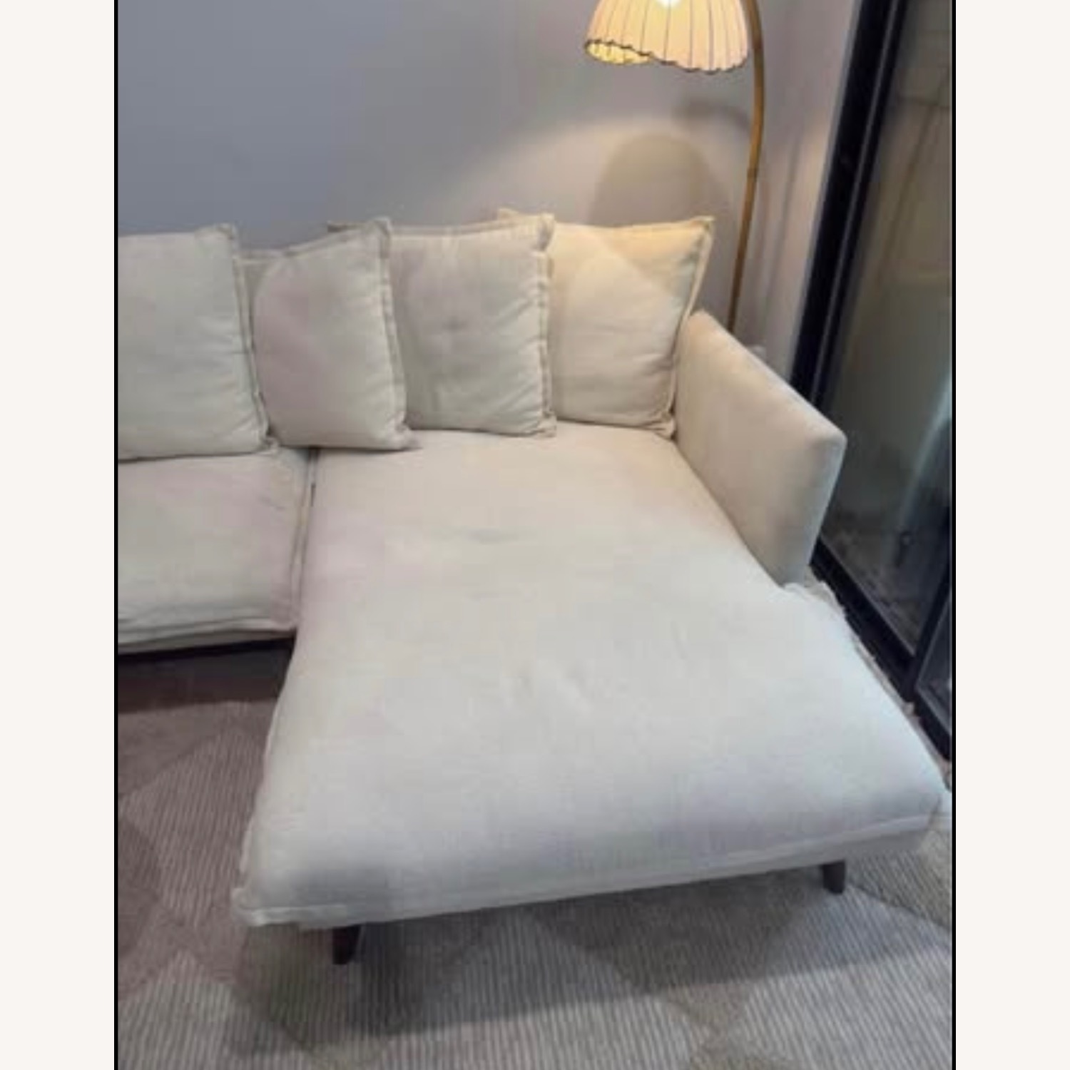Joybird Denna White Chaise Lounge - image-2