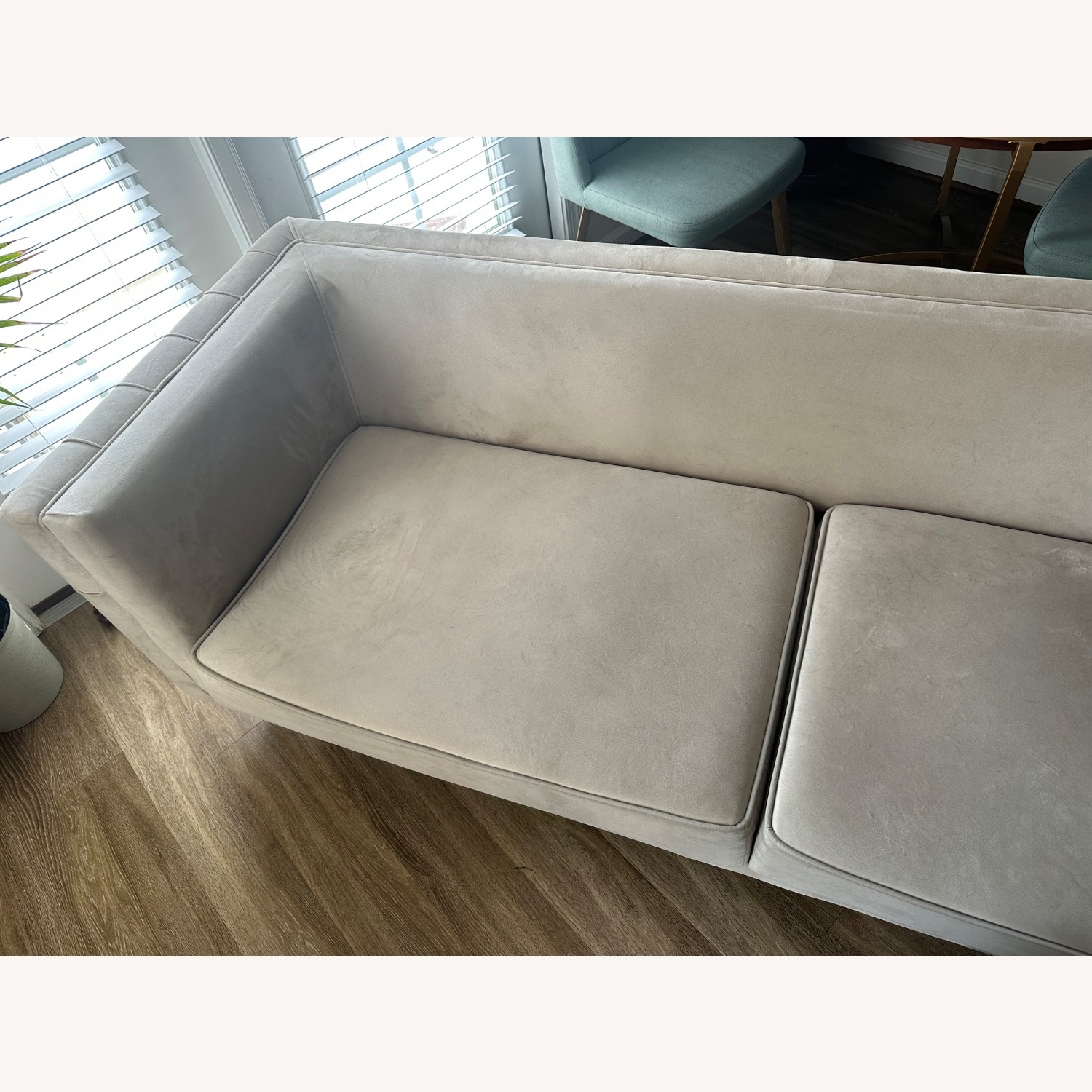 White Fabric Sleeper Sofa - image-5