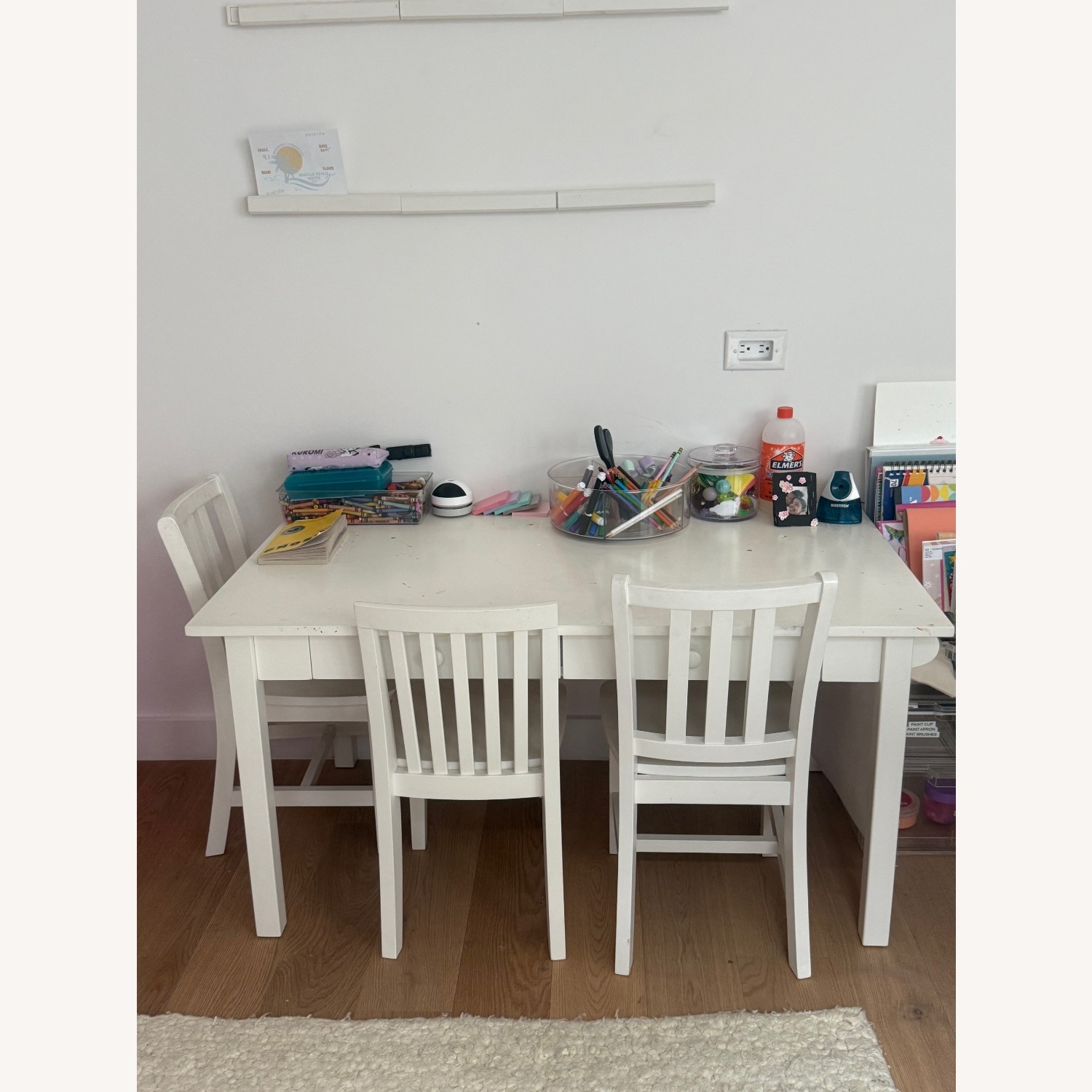 Pottery Barn Kids Carolina White Wood Play Table - image-1