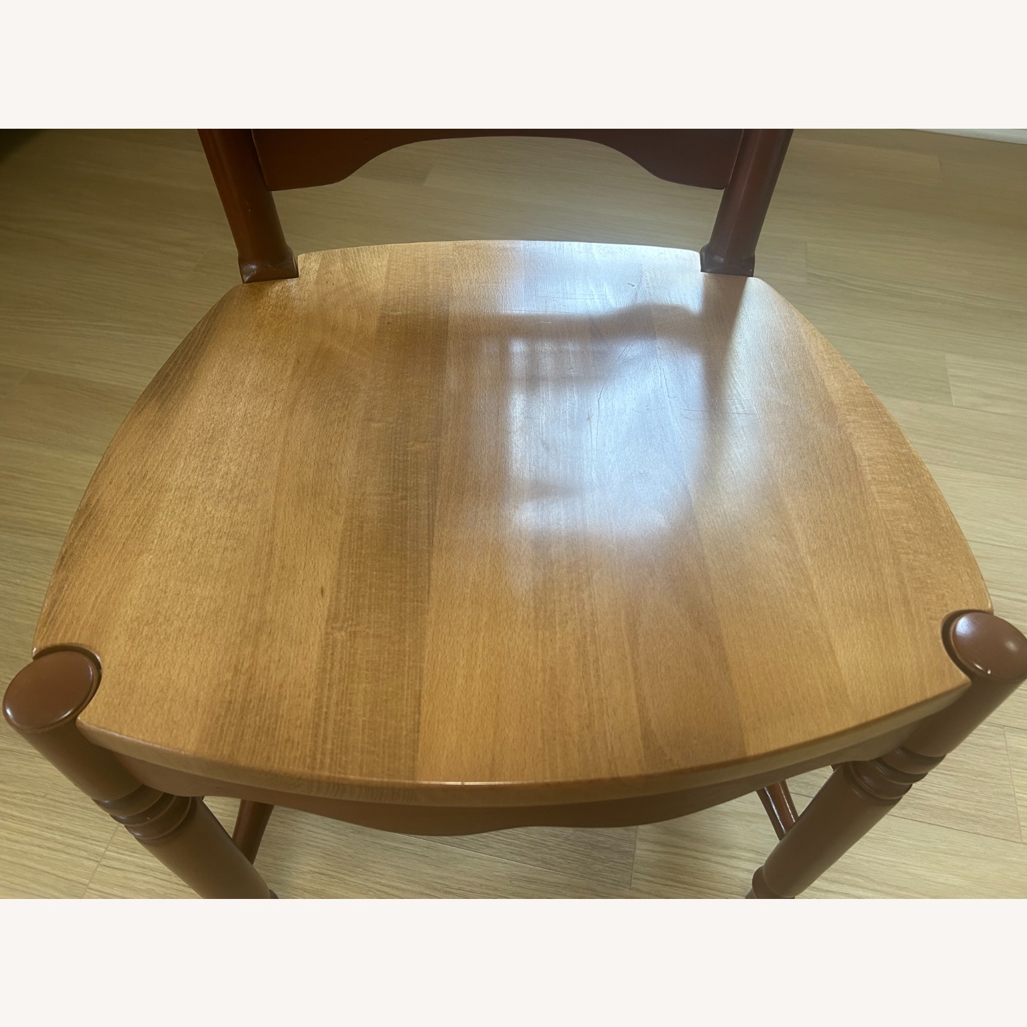 Dark Brown Wood Dining Chairs - image-6