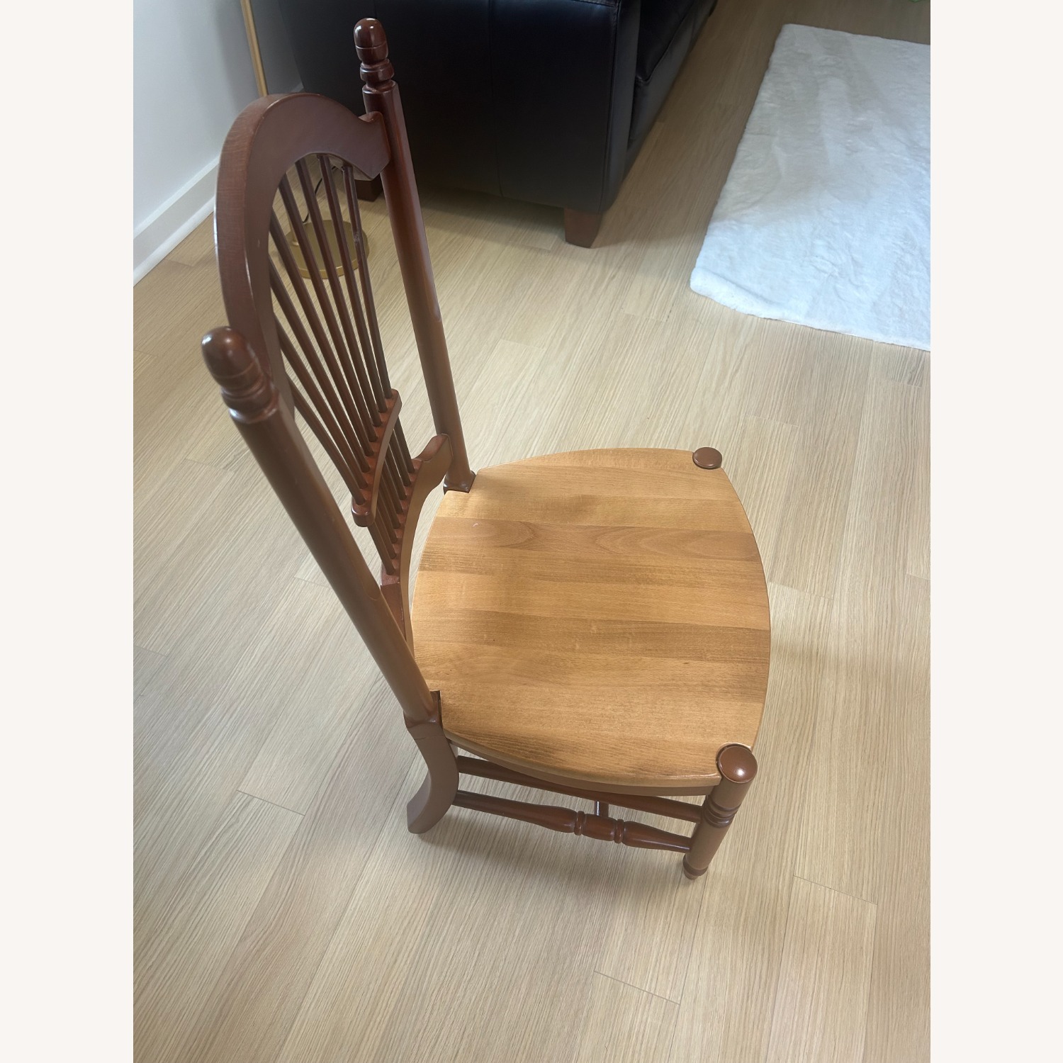 Dark Brown Wood Dining Chairs - image-3