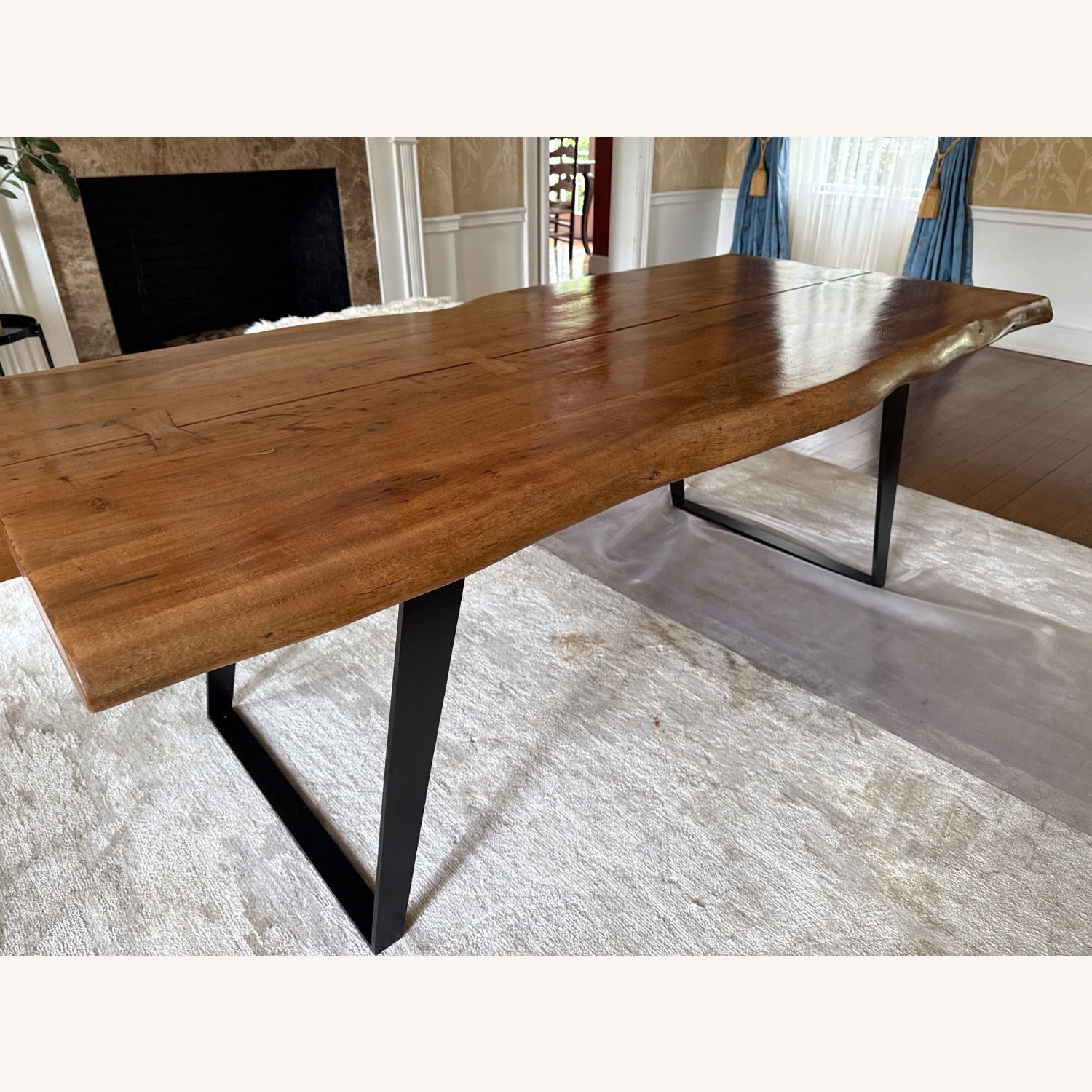Crate & Barrel Yukon Live Edge Dining Table 80” - image-5