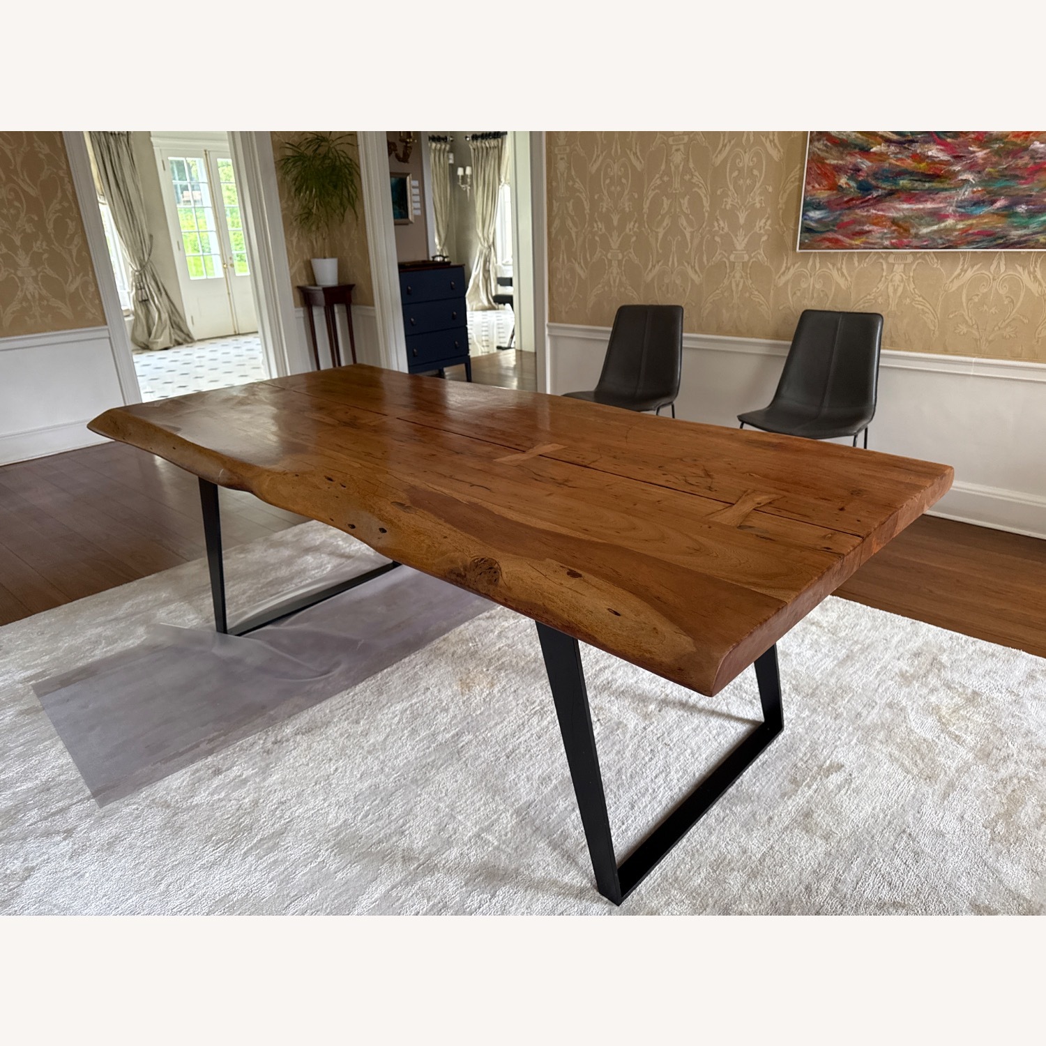 Crate & Barrel Yukon Live Edge Dining Table 80” - image-1
