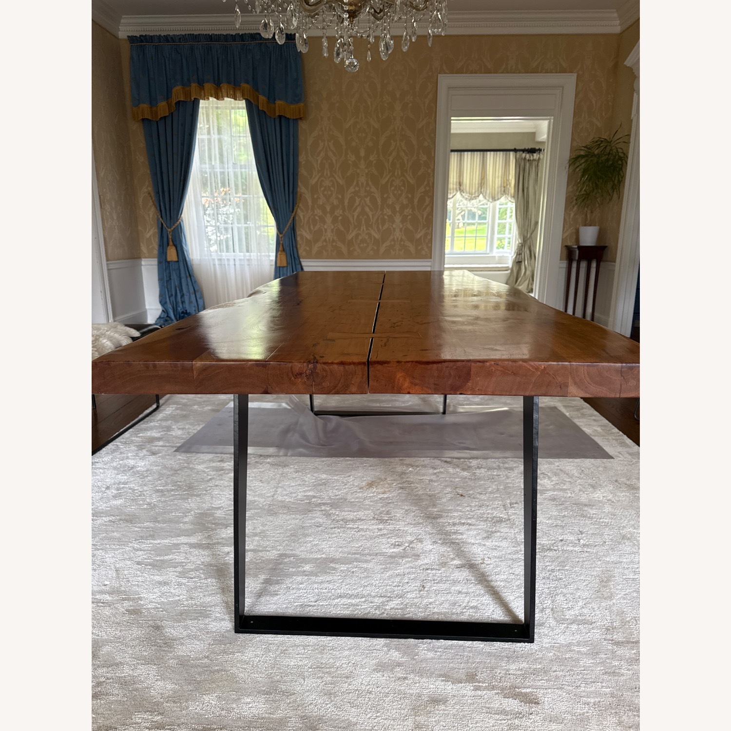 Crate & Barrel Yukon Live Edge Dining Table 80” - image-3