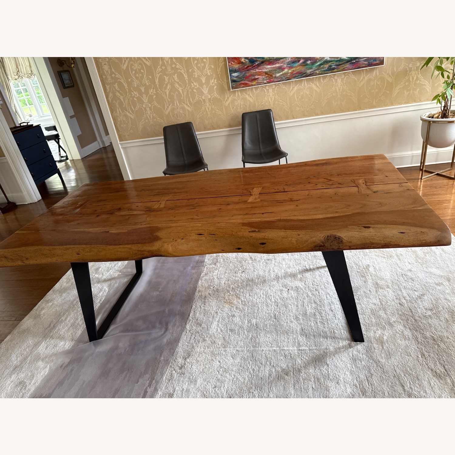 Crate & Barrel Yukon Live Edge Dining Table 80” - image-2