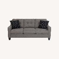 Jennifer Convertibles Light Gray Fabric 3+ Seater Sofa
