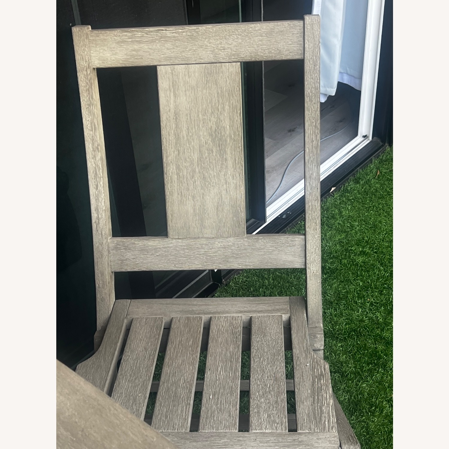 Pottery Barn Indio Eucalyptus Light Gray Wood Patio Furniture - image-2