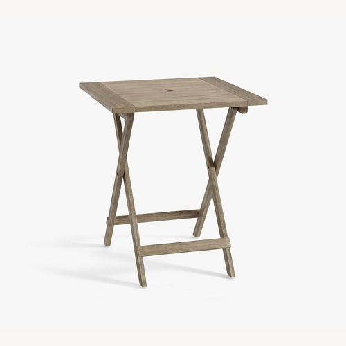 Used Pottery Barn Indio Eucalyptus Light Gray Wood Patio Furniture for sale on AptDeco