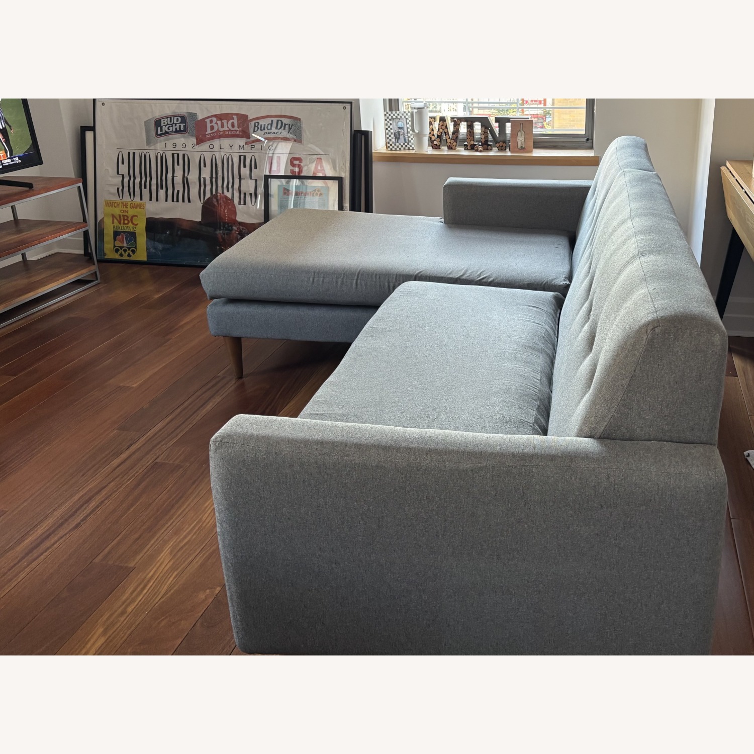 Joybird Korver Light Gray Fabric 2 Piece Sectional - image-2