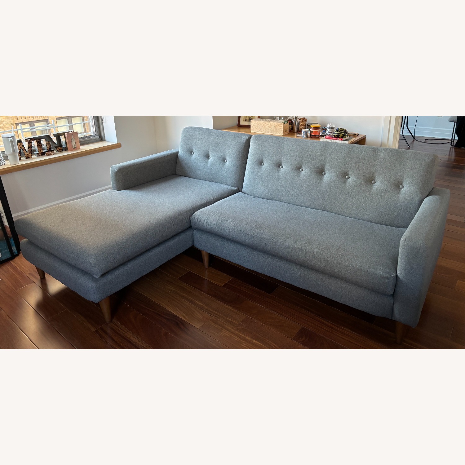 Joybird Korver Light Gray Fabric 2 Piece Sectional - image-1