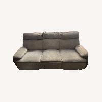 Raymour & Flanigan Light Gray 3+1 Reclining Sofa