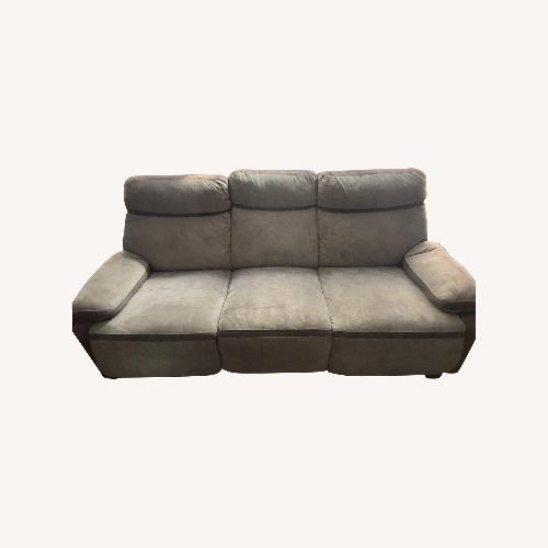 Used Raymour & Flanigan Light Gray 3+1 Reclining Sofa for sale on AptDeco