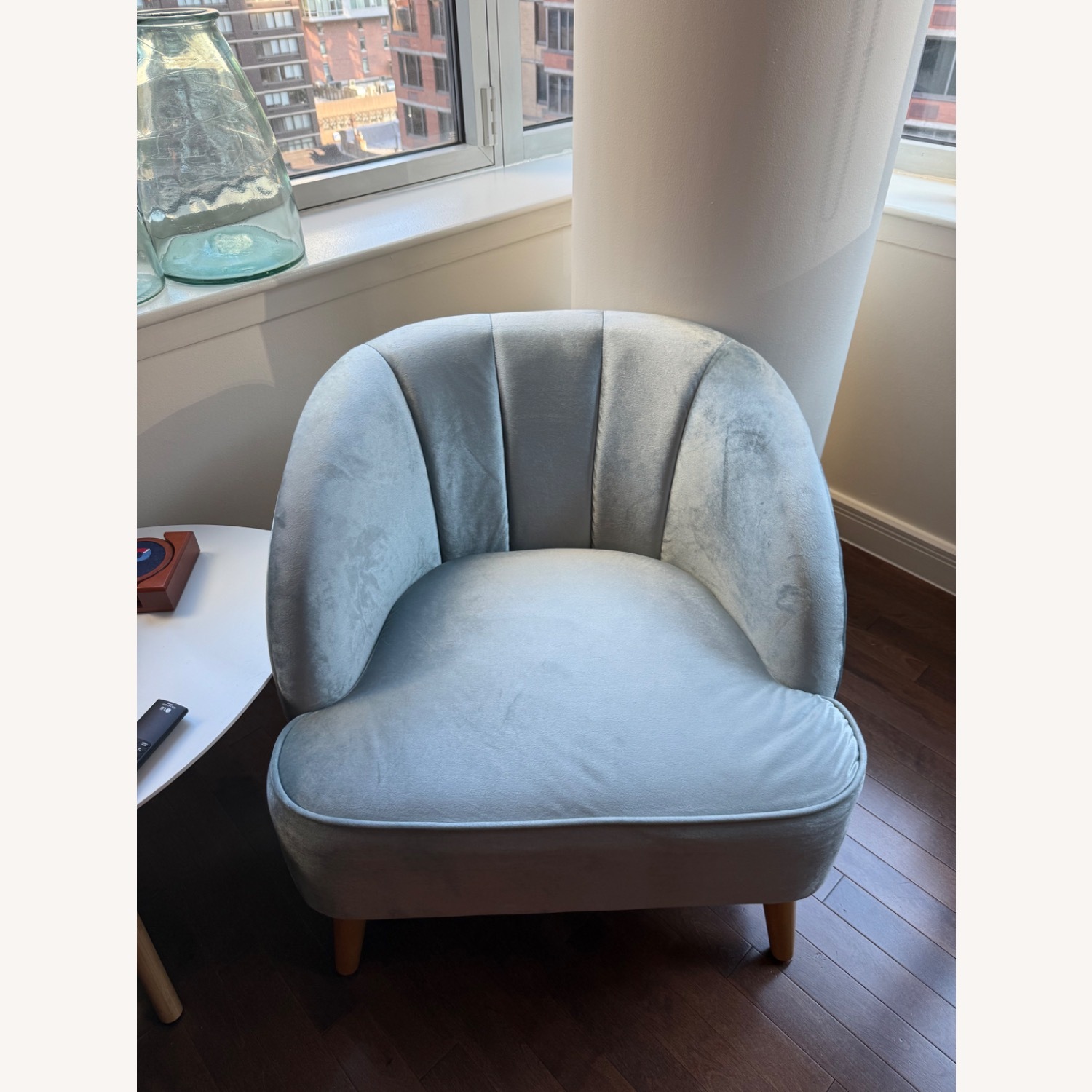 Wayfair Blue Velvet 3+ Seater Sofa - image-2