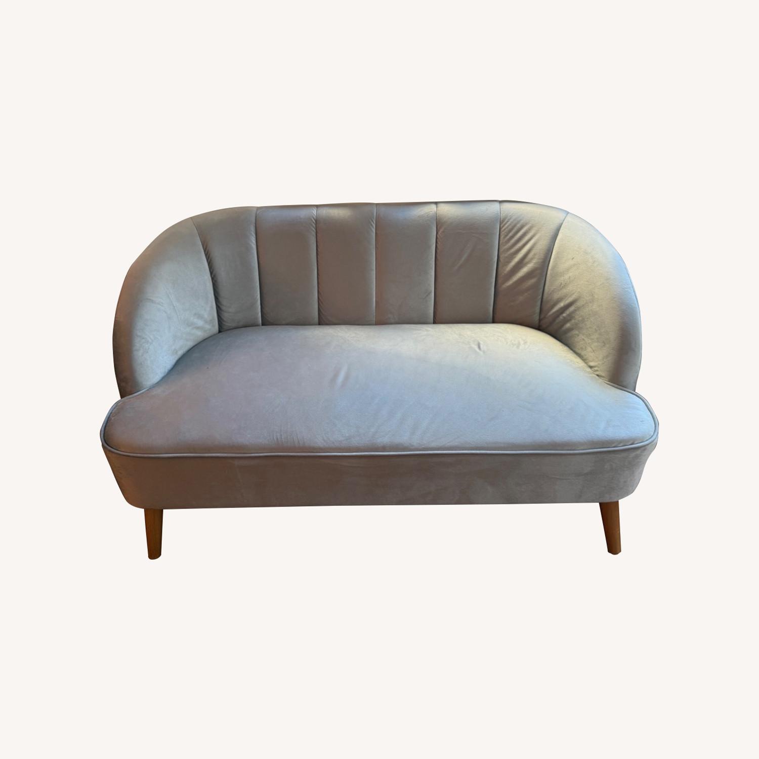 Wayfair Blue Velvet 3+ Seater Sofa - image-0