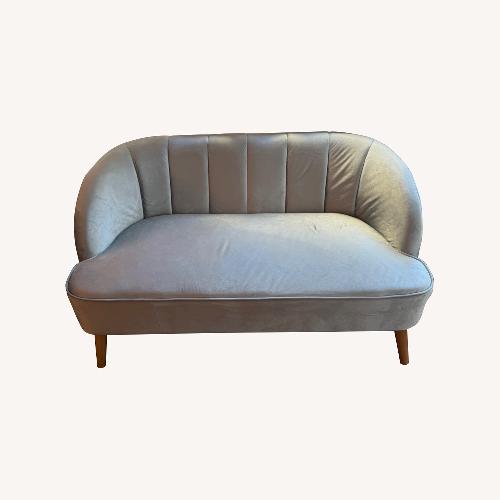 Used Wayfair Blue Velvet 3+ Seater Sofa for sale on AptDeco