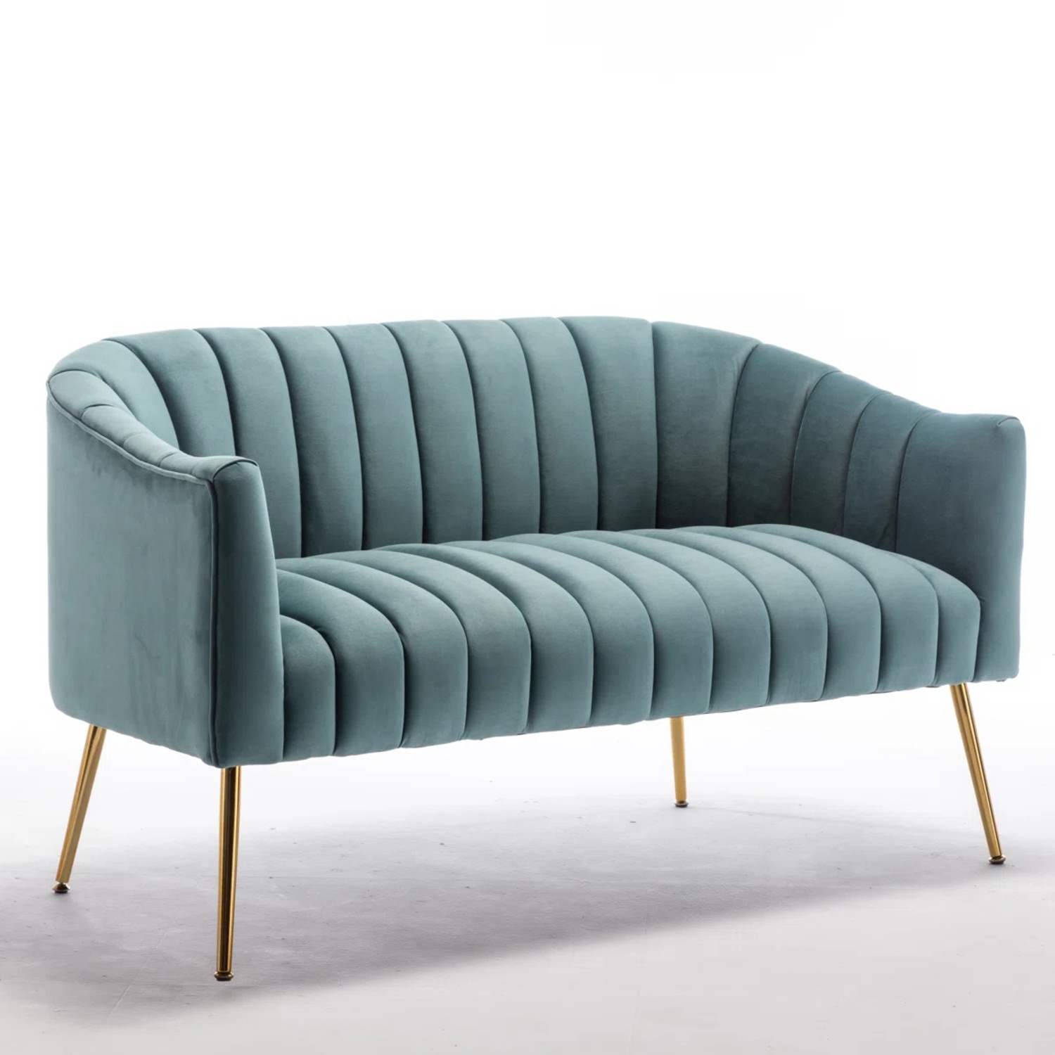 Wayfair Blue Velvet 3+ Seater Sofa - image-6