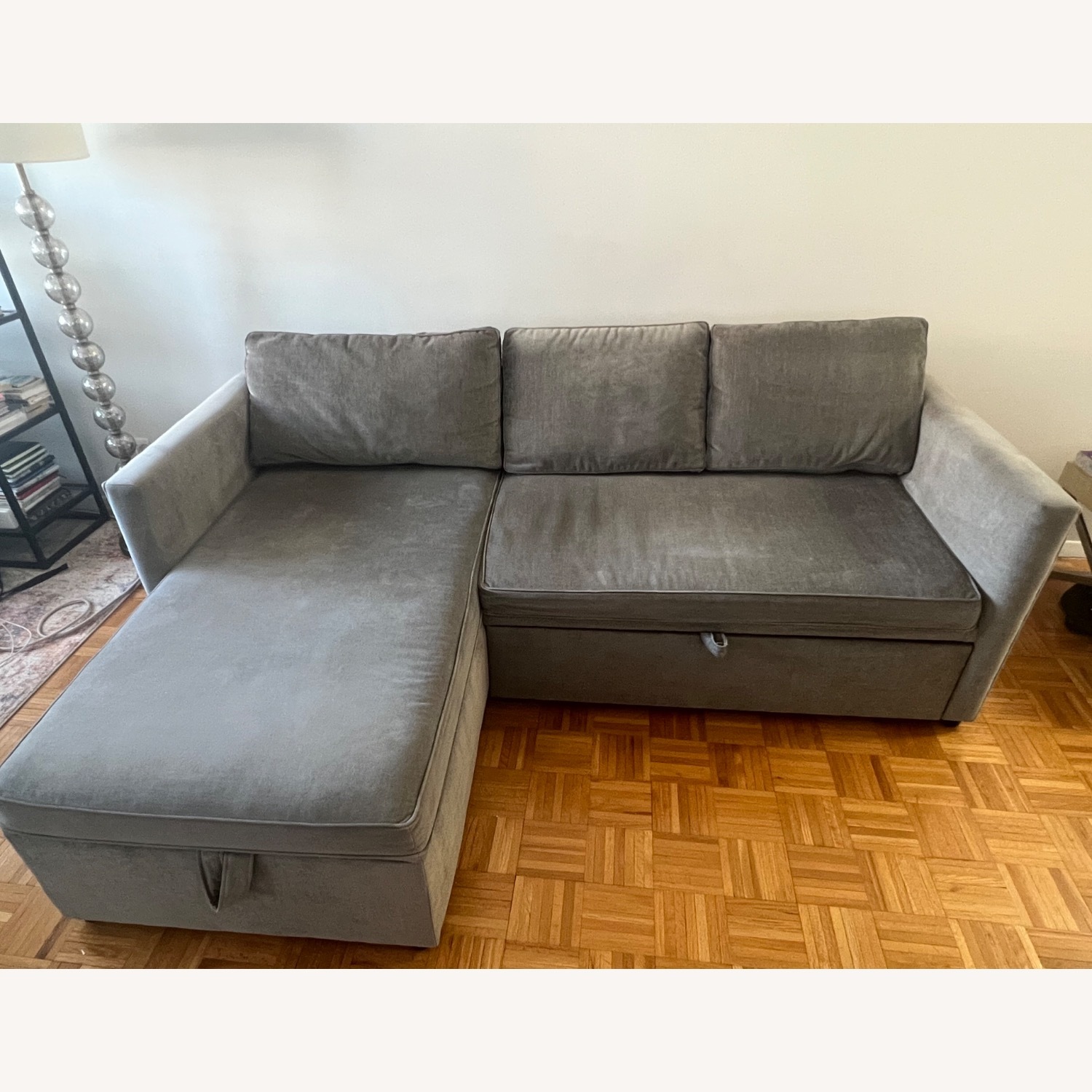 West Elm Medium Gray Fabric 3+ Seater Sofa - image-1