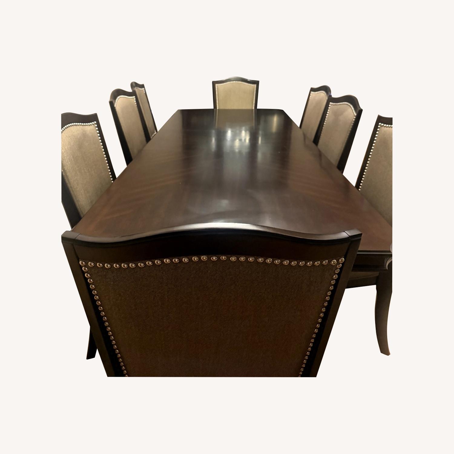 Raymour & Flanigan Dark Brown Wood Dining Set - image-0
