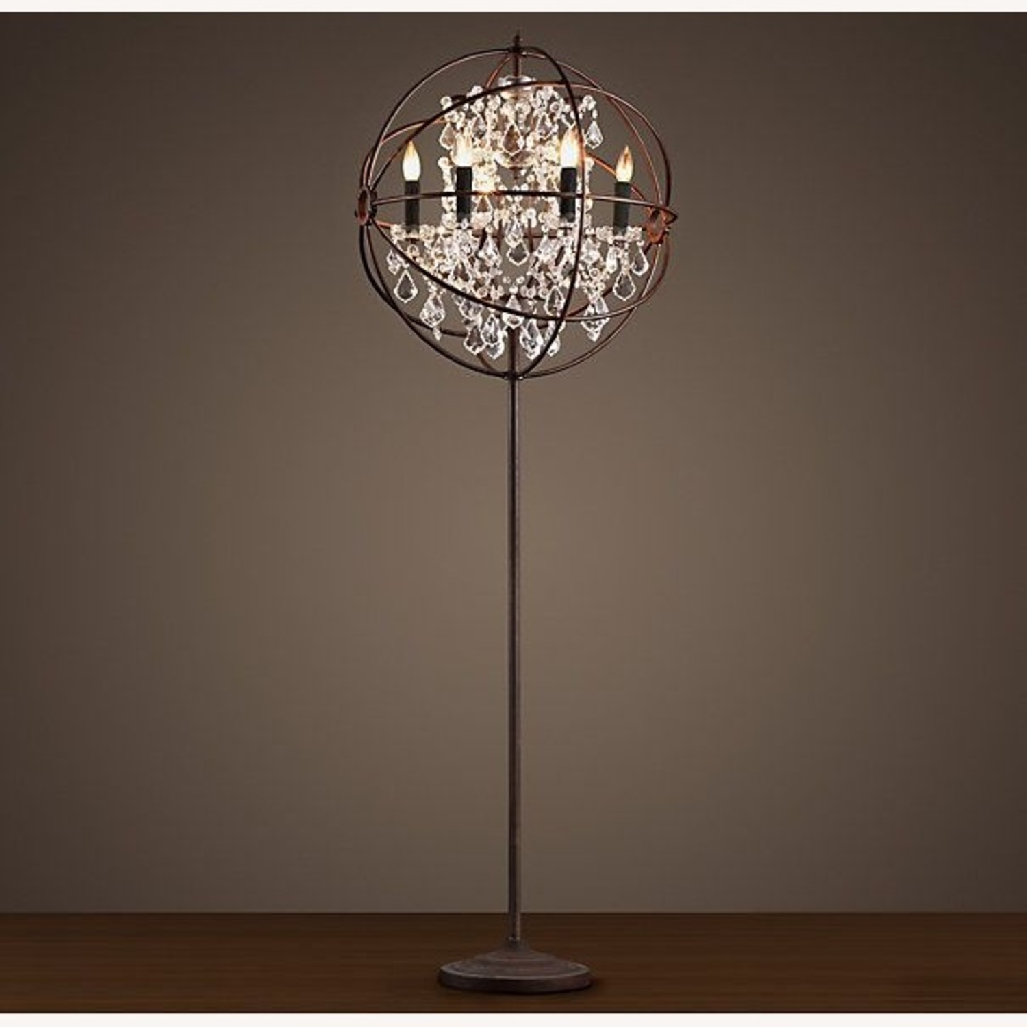 Restoration Hardware Foucault's Orb Iron Floor Lamp - image-0