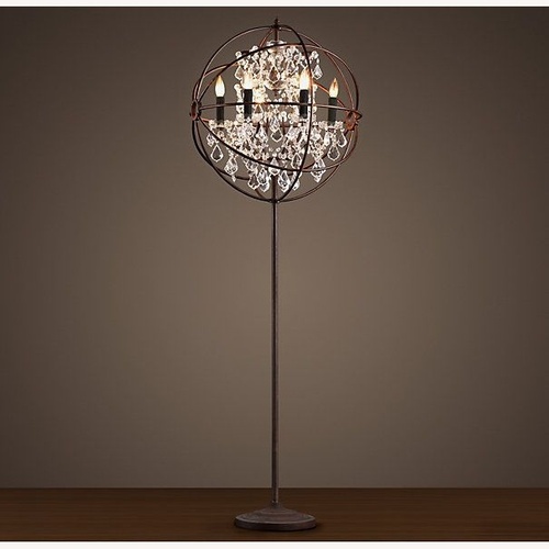 Used Restoration Hardware Foucault's Orb Iron Floor Lamp for sale on AptDeco