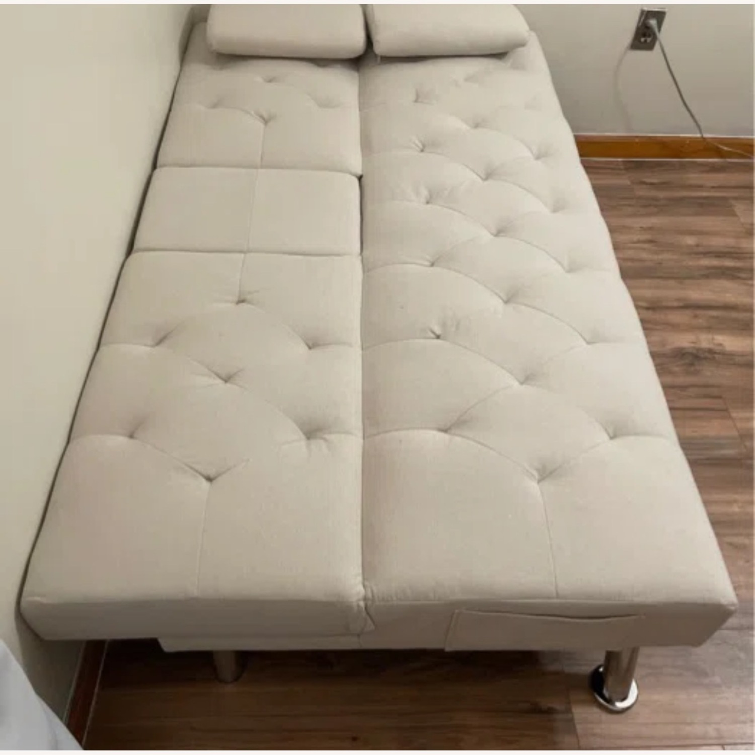 Wayfair Creamy White Linen Sleeper Sofa - image-3