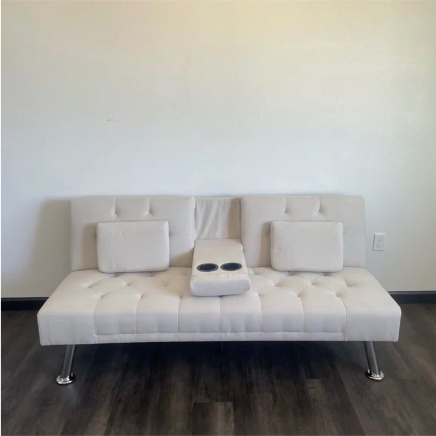 Wayfair Creamy White Linen Sleeper Sofa - image-1