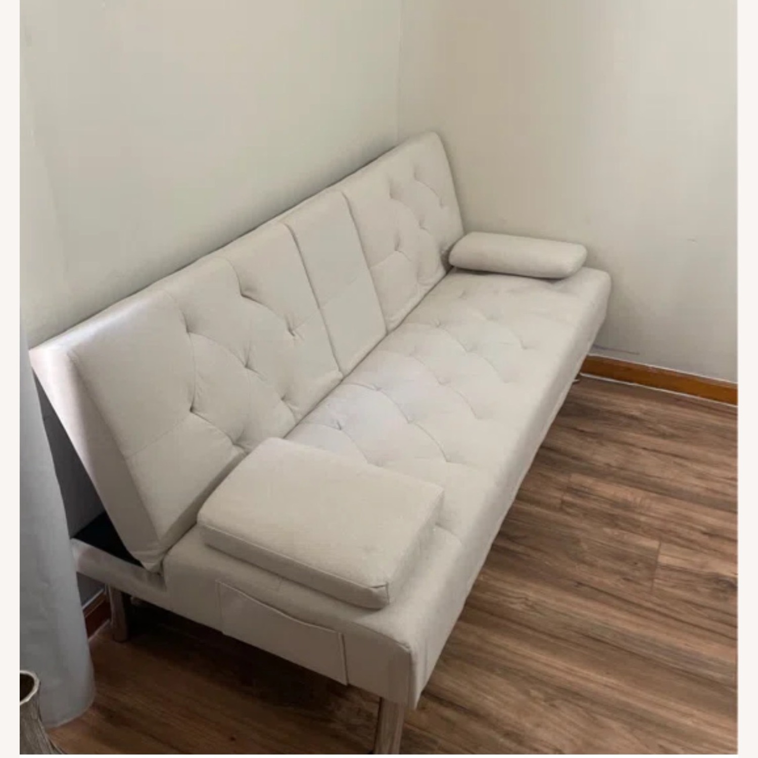 Wayfair Creamy White Linen Sleeper Sofa - image-2