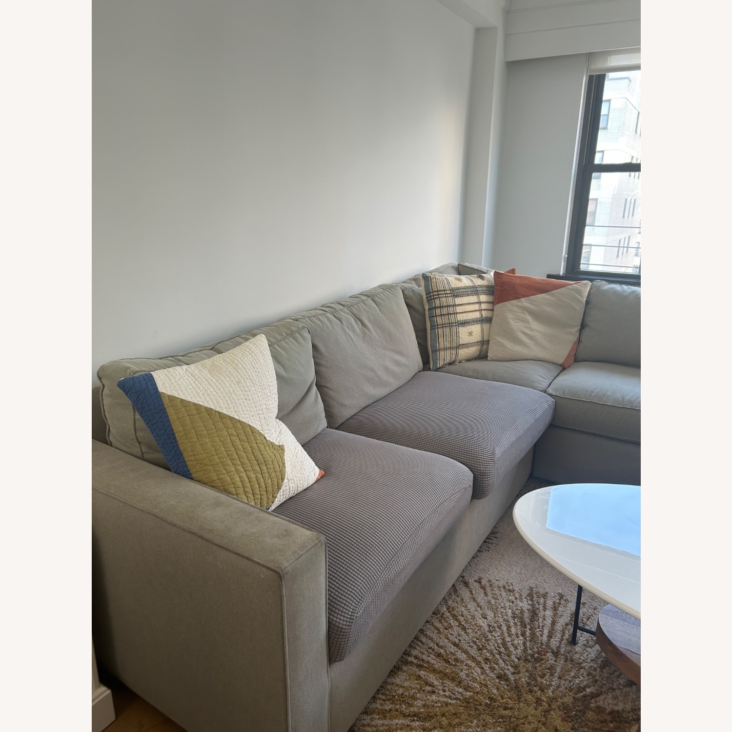 Room & Board York Dark Gray Fabric 3+ Piece Sectional - image-7