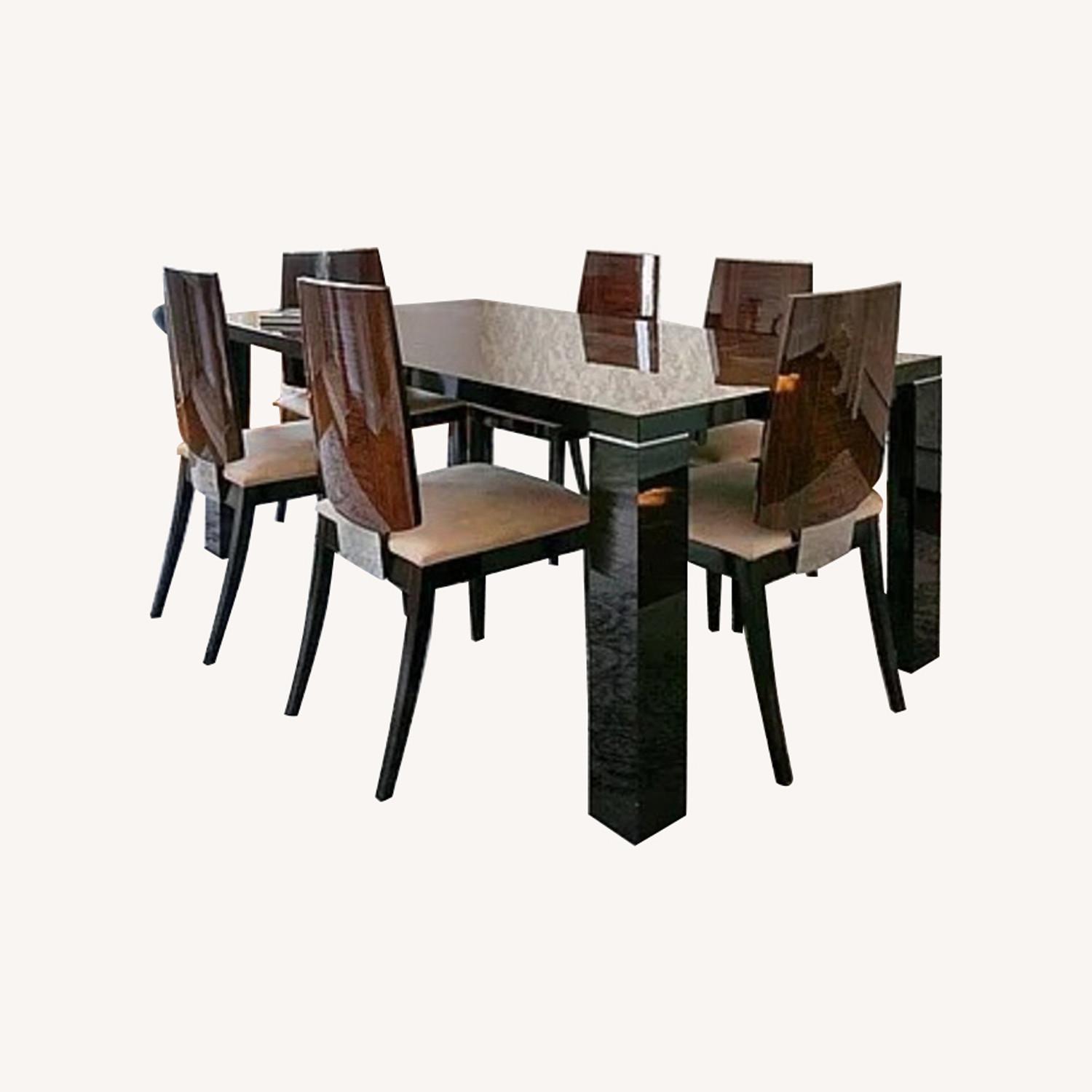 Italian Dining Furniture 116" With Six Chairs - image-0