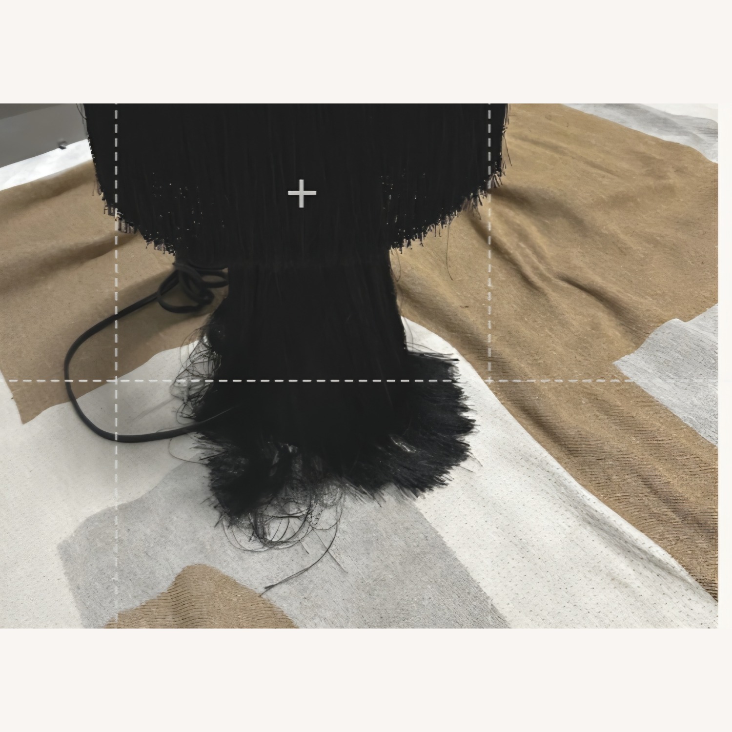Modern Black Fringe Table Lamp - image-3