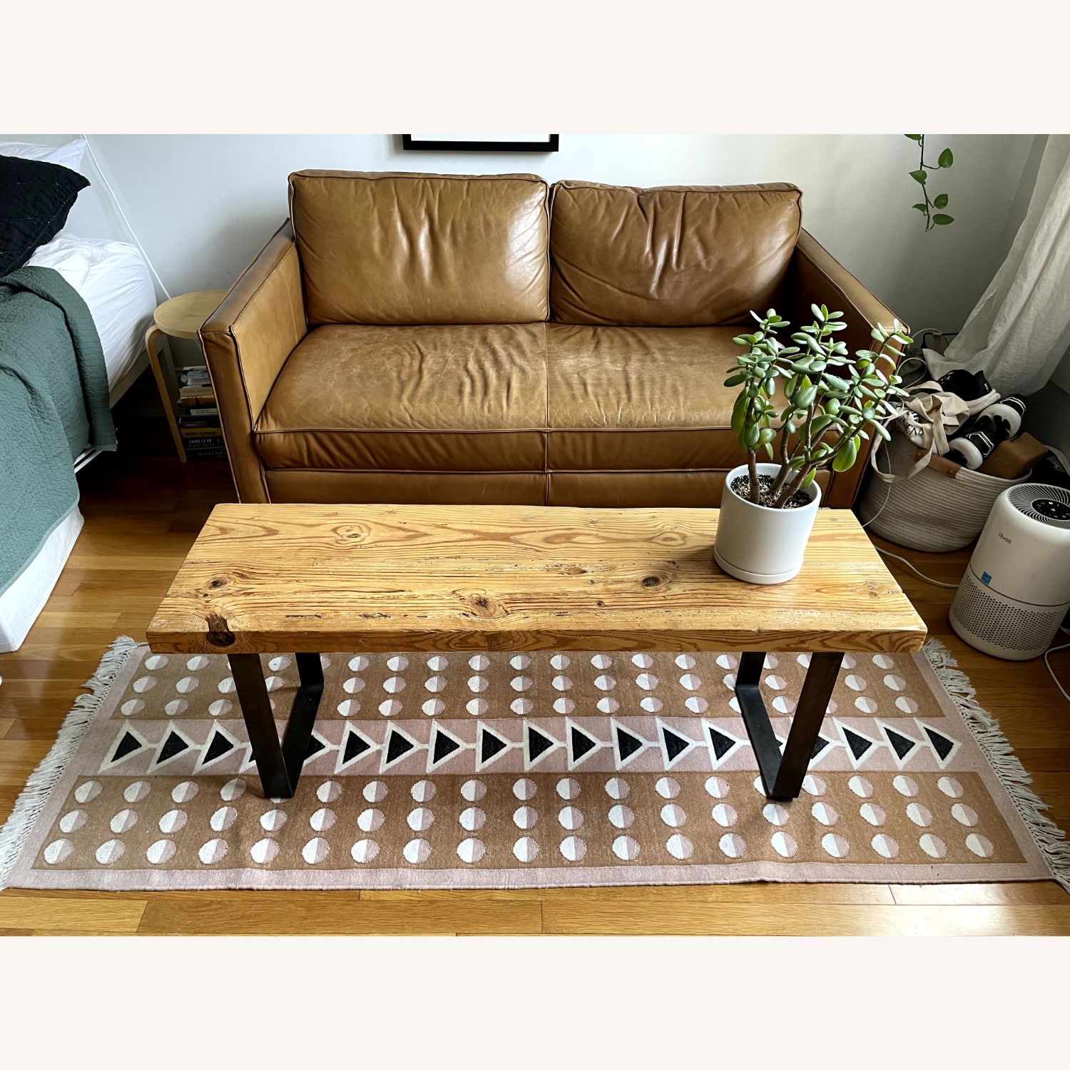 Custom Wood Coffee Table Bench - image-1