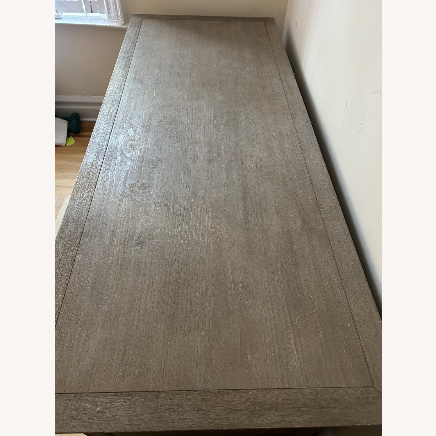 Pottery Barn Livingston Light Gray Wood Desk - image-2