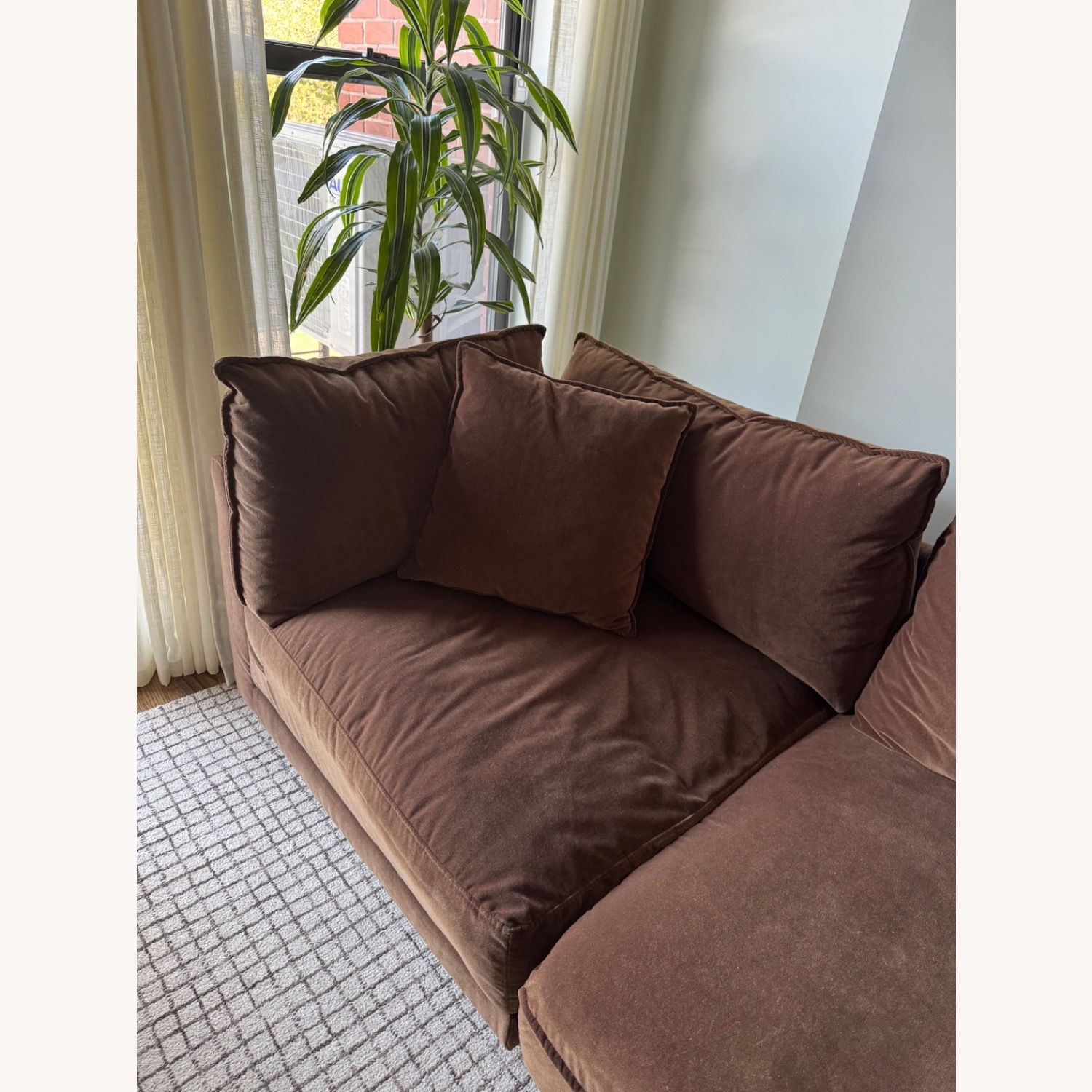 Lulu & Georgia Balmer Dark Brown Velvet 3+ Seater Sofa - image-3