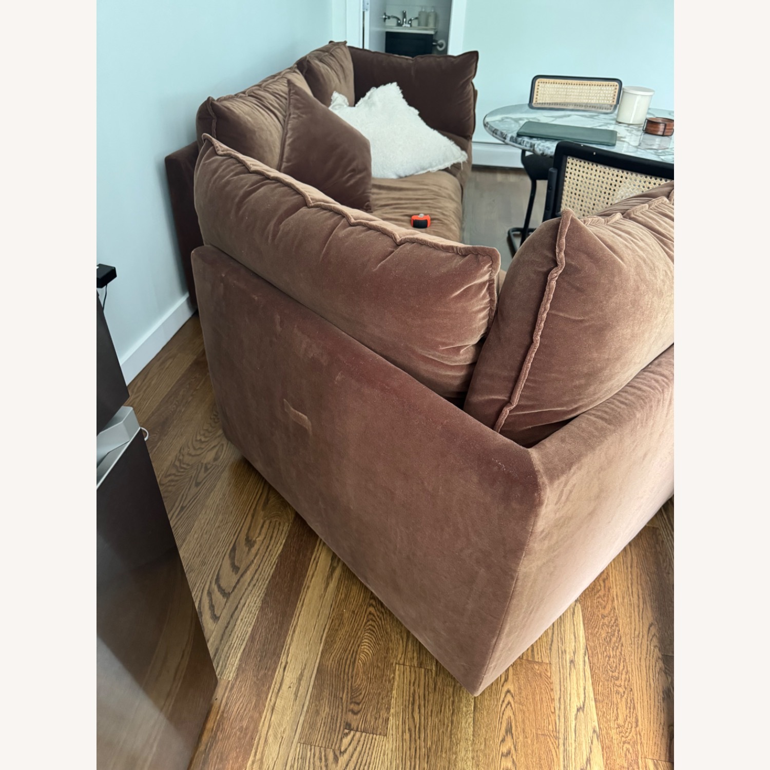 Lulu & Georgia Balmer Dark Brown Velvet 3+ Seater Sofa - image-7