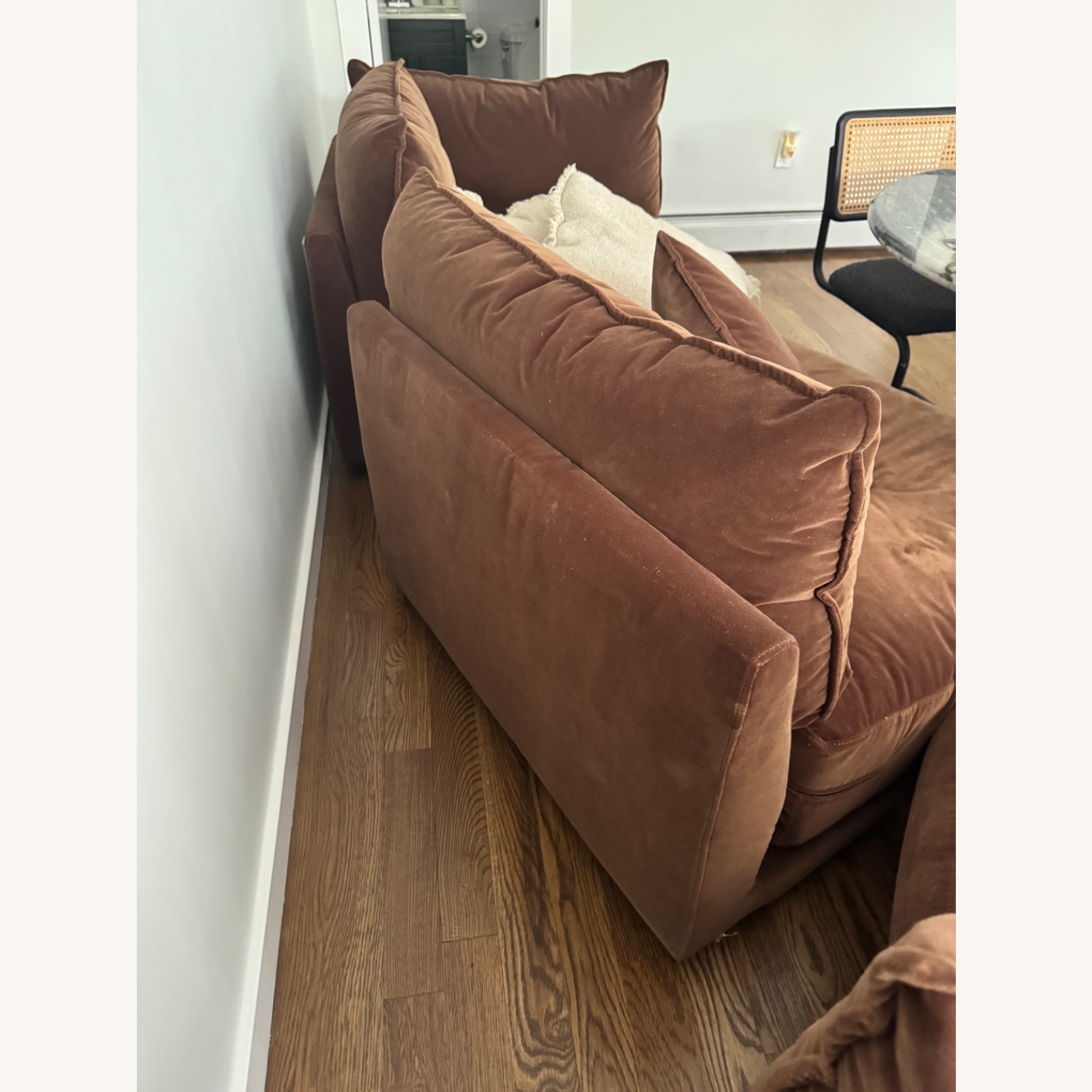 Lulu & Georgia Balmer Dark Brown Velvet 3+ Seater Sofa - image-8